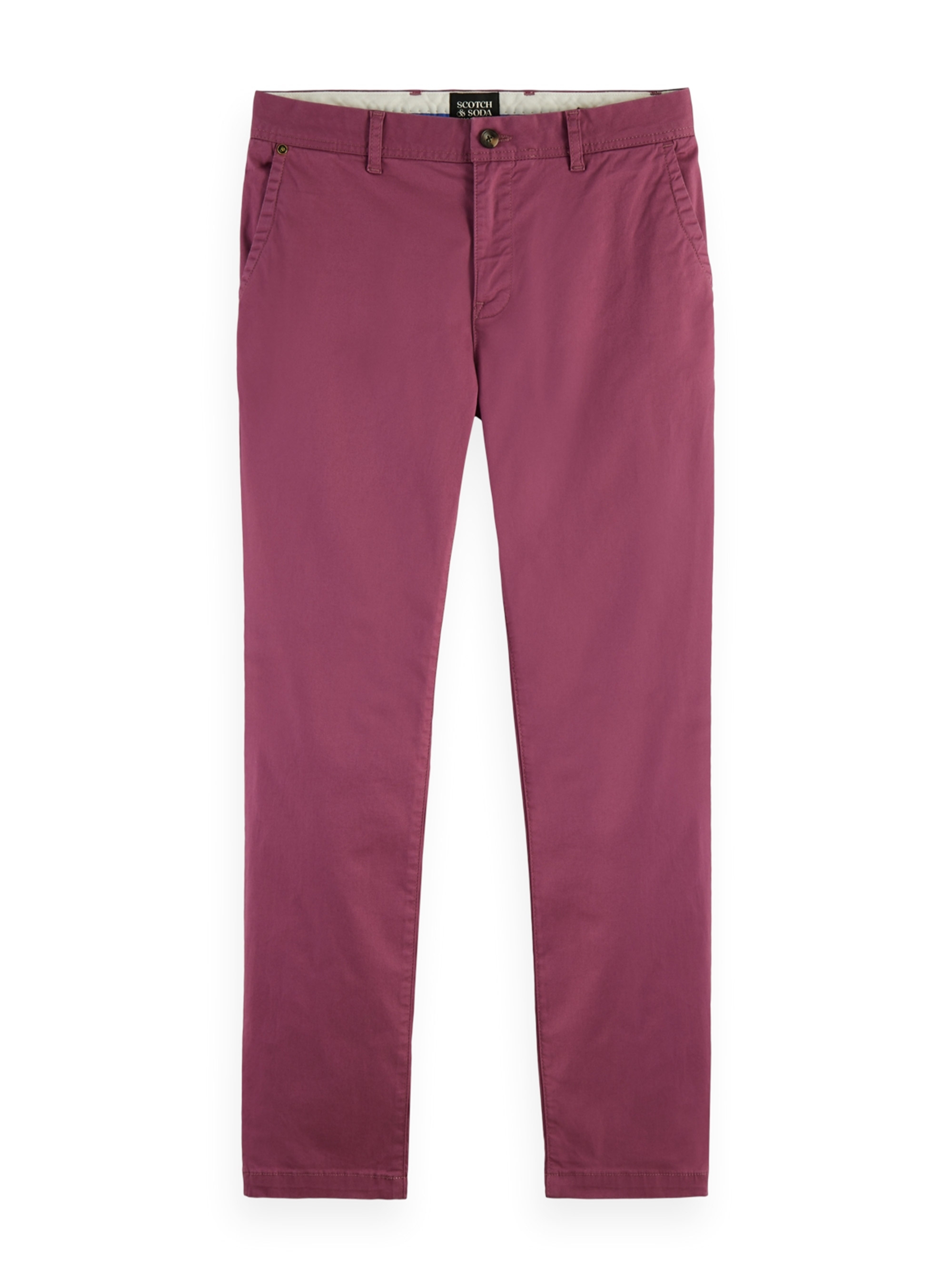 Scotch & Soda Essentials - Stuart - Slim-Fit Organic Cotton Chino - Light Bordeaux