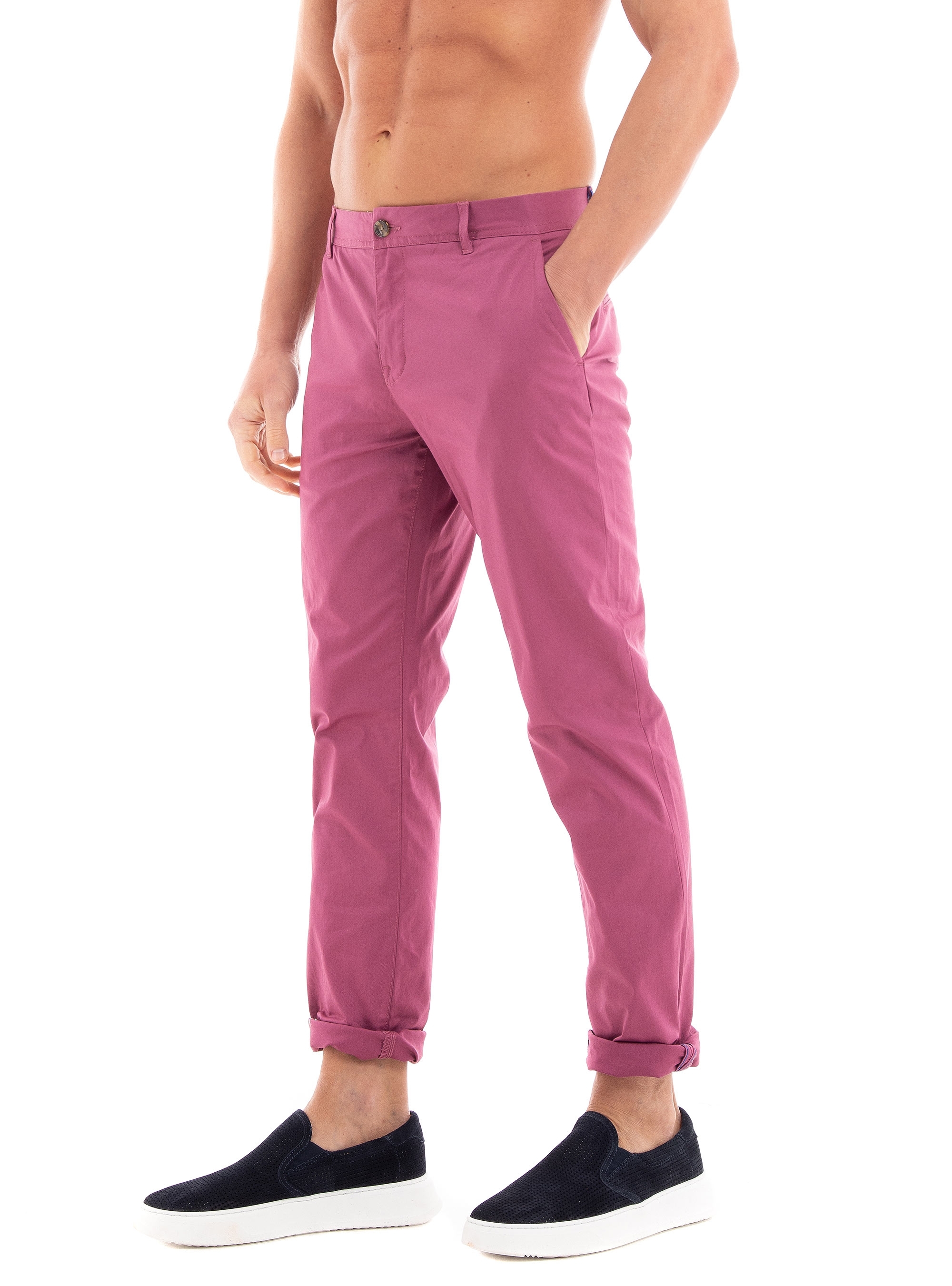 Scotch & Soda Essentials - Stuart - Slim-Fit Organic Cotton Chino - Light Bordeaux