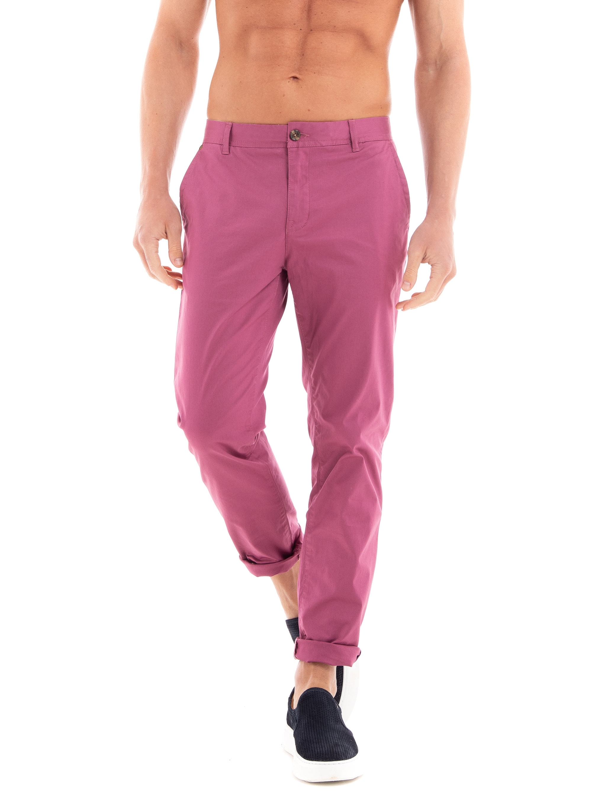 Scotch & Soda Essentials - Stuart - Slim-Fit Organic Cotton Chino - Light Bordeaux