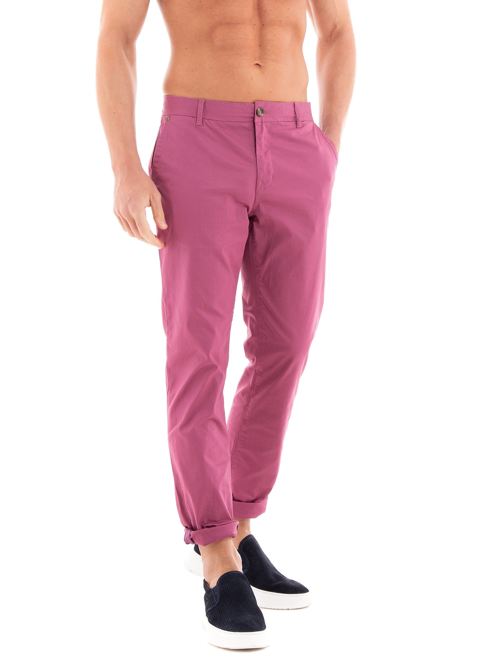 Scotch & Soda Essentials - Stuart - Slim-Fit Organic Cotton Chino - Light Bordeaux