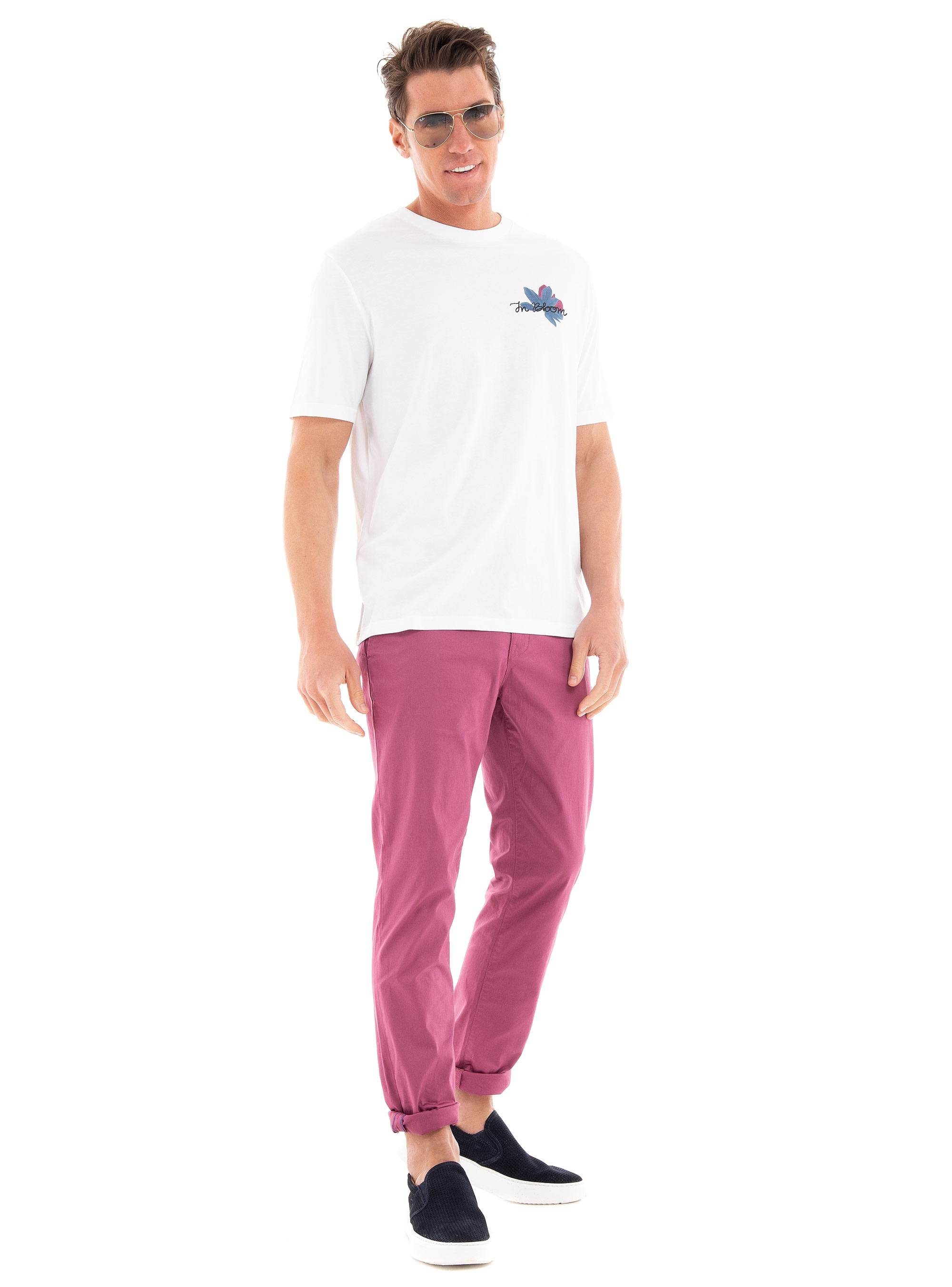 Scotch & Soda Essentials - Stuart - Slim-Fit Organic Cotton Chino - Light Bordeaux