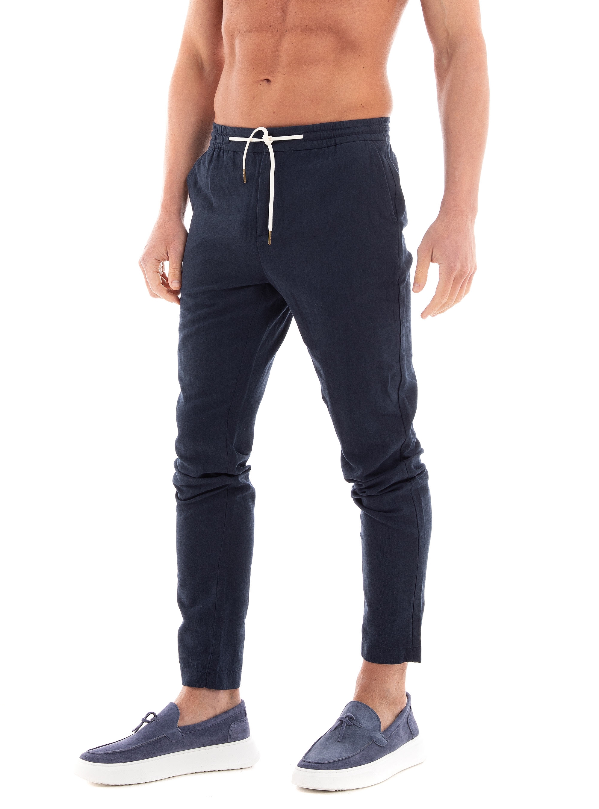 Scotch & Soda Warren - Cotton/Linen Jogger - Navy