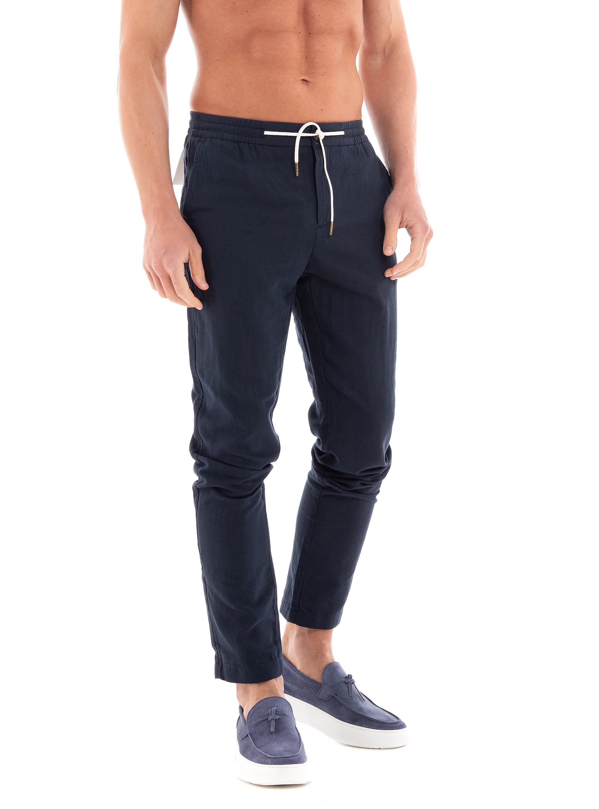 Scotch & Soda Warren - Cotton/Linen Jogger - Navy