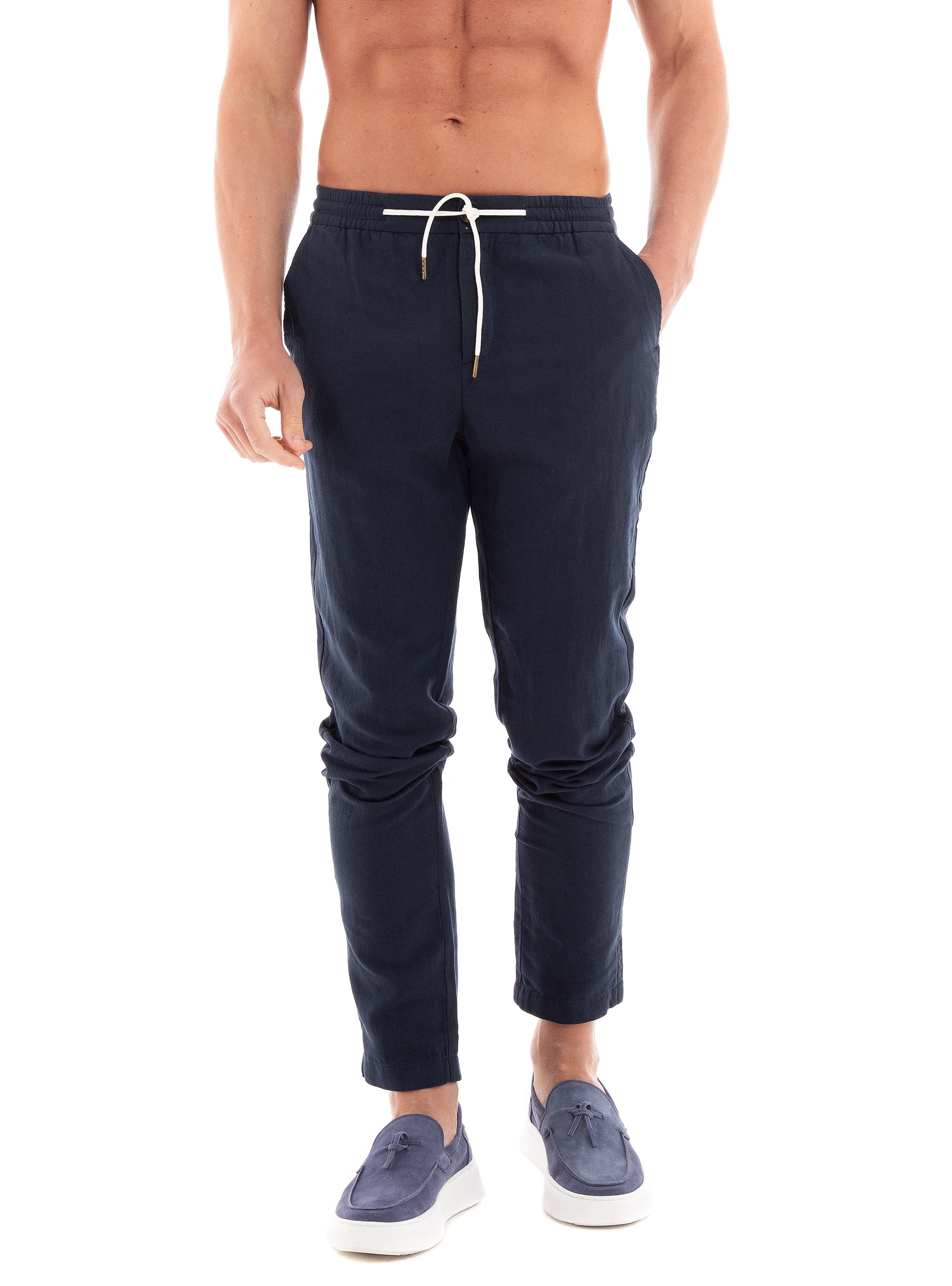 Scotch & Soda Warren - Cotton/Linen Jogger - Navy