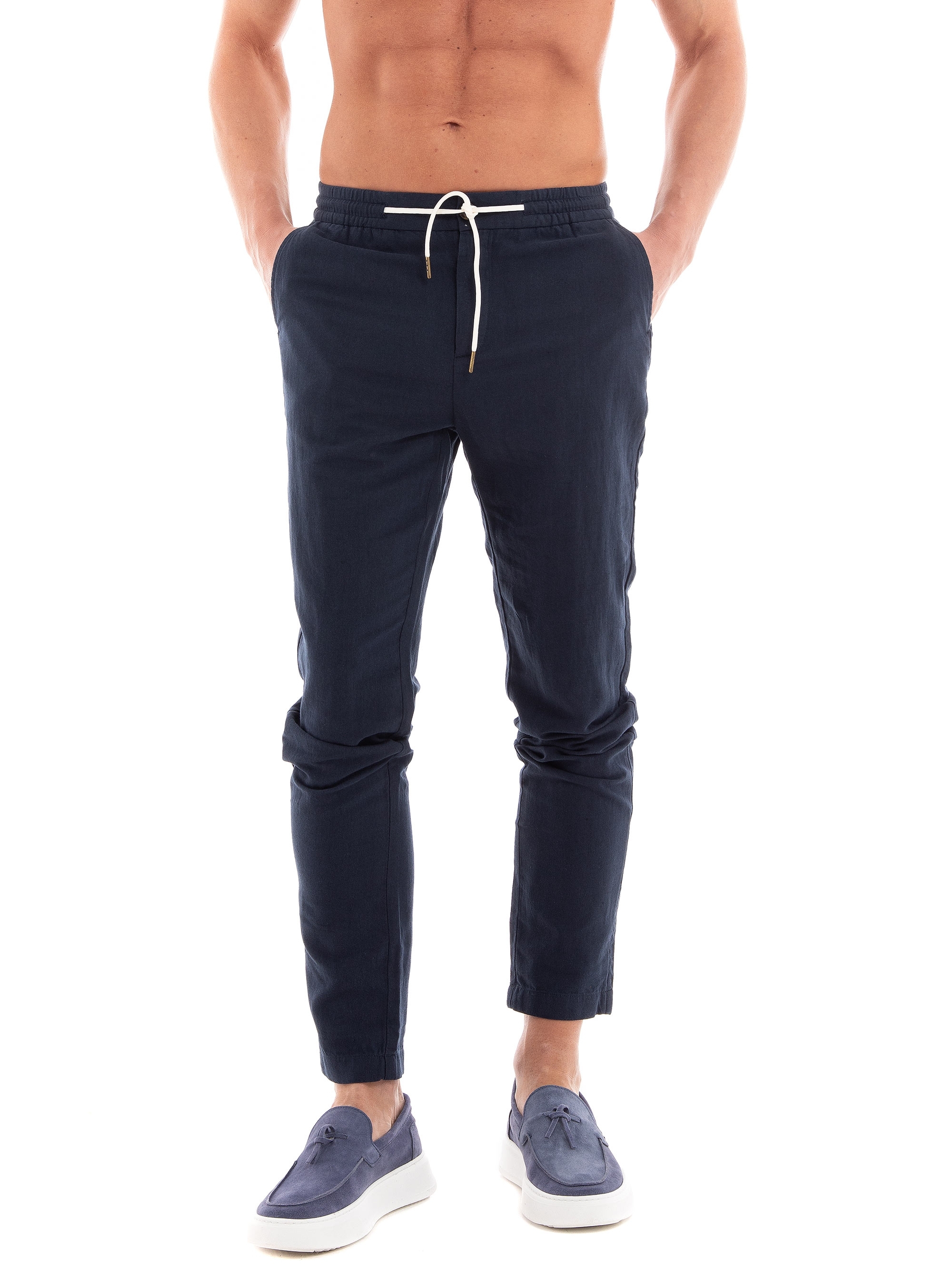 Scotch & Soda Warren - Cotton/Linen Jogger - Navy