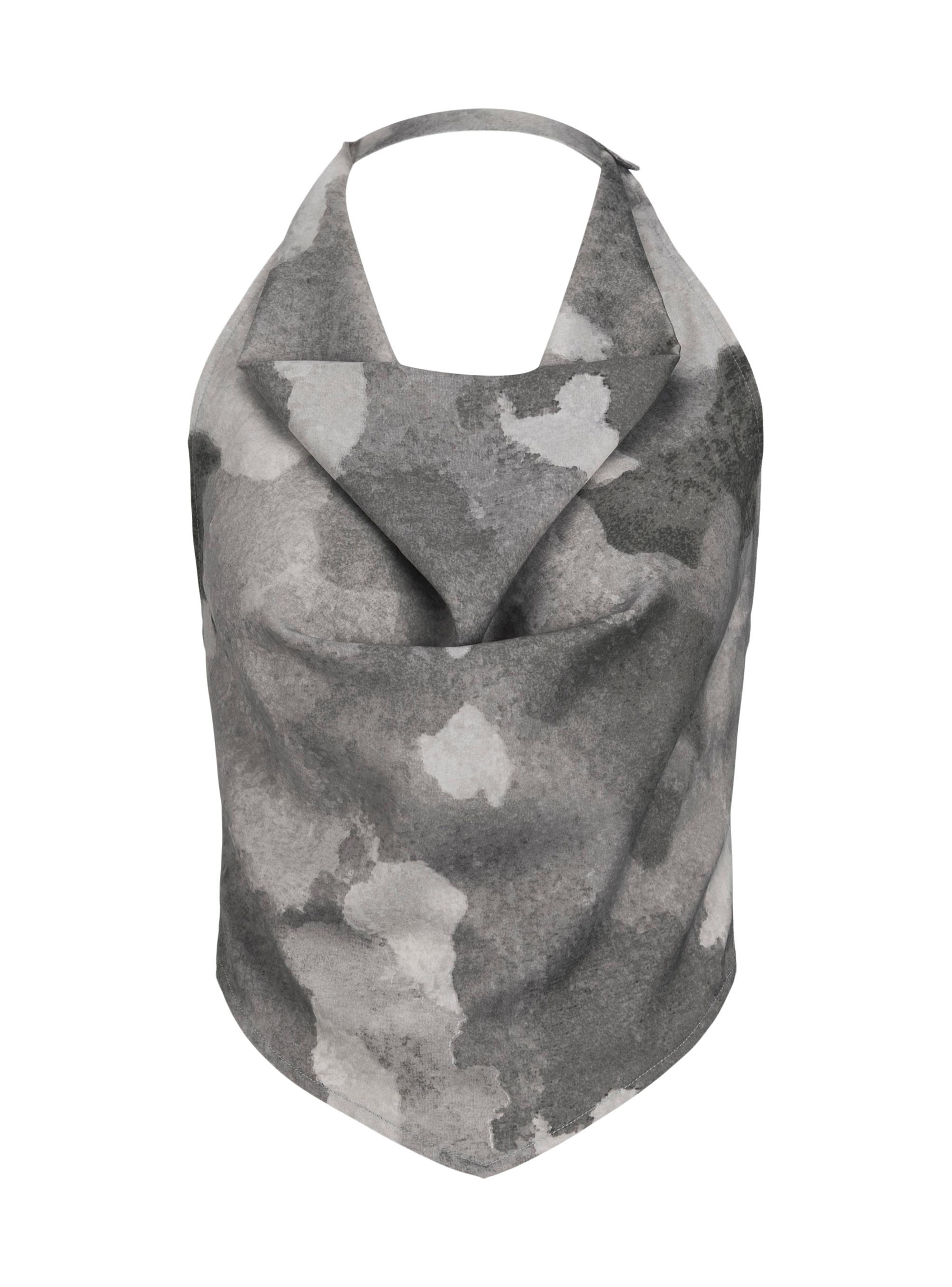 JJXX Penny Satin Scarf Top - Grey