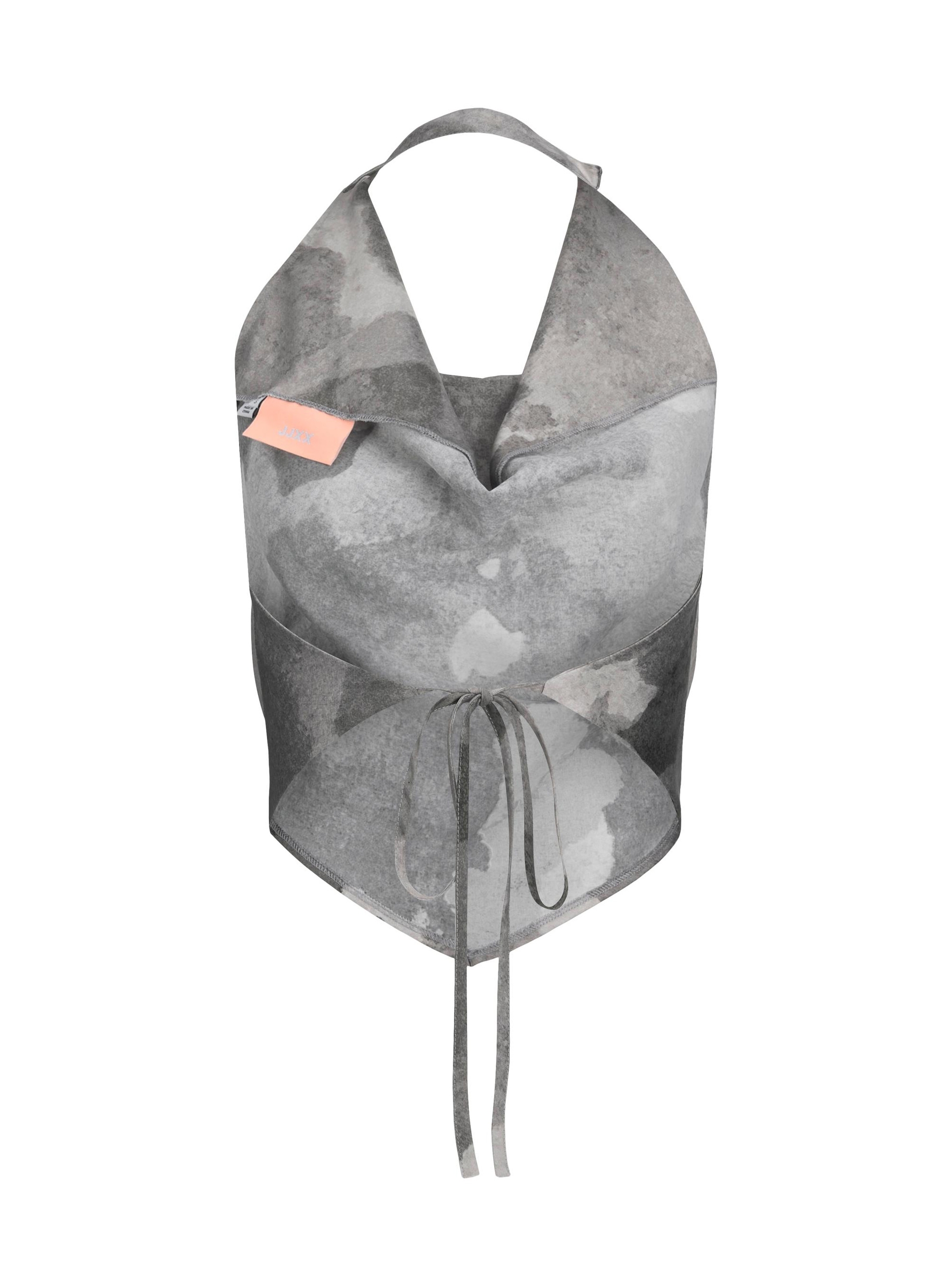 JJXX Penny Satin Scarf Top - Grey