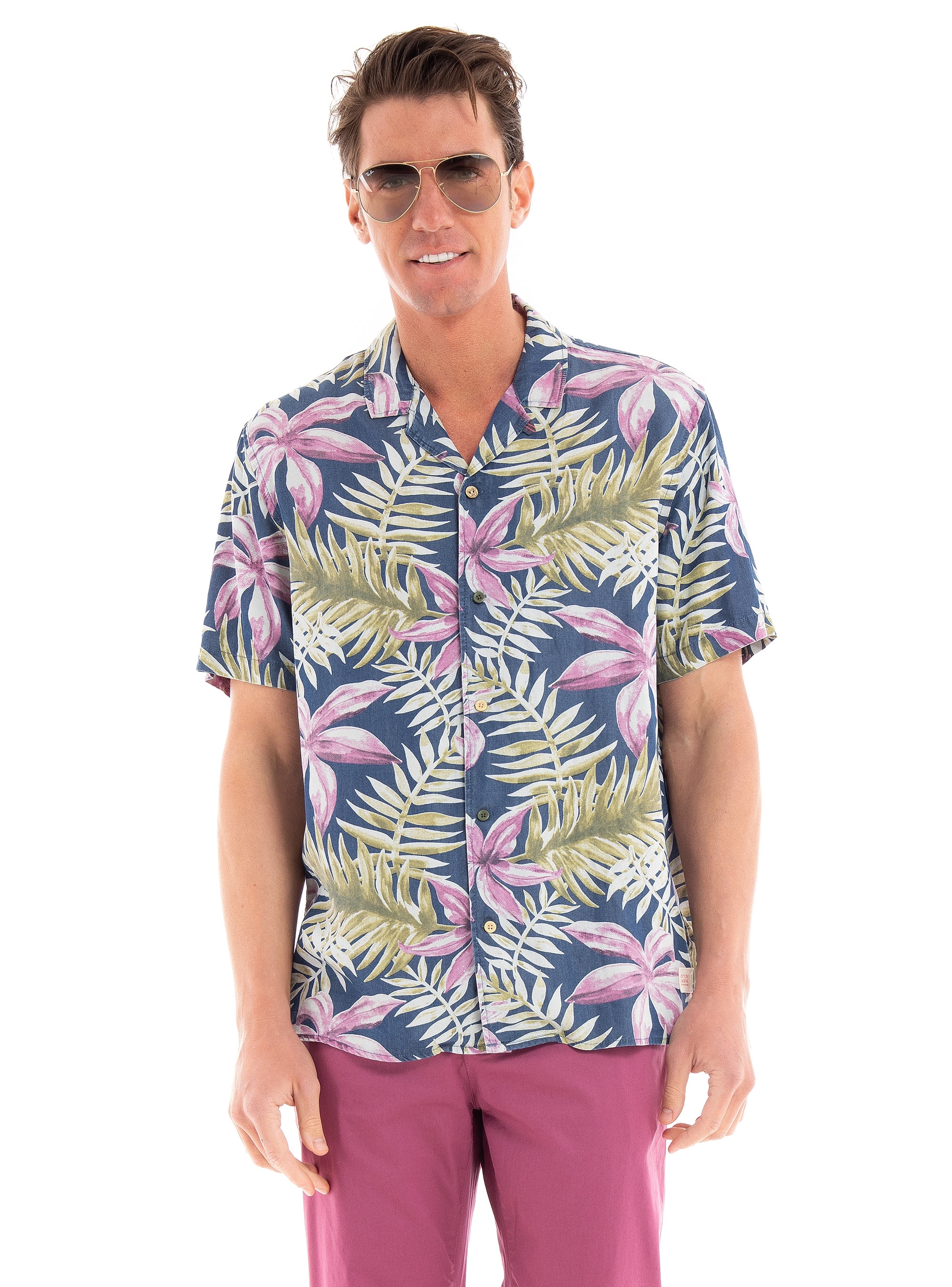 Scotch & Soda Allover Printed Camp Shirt - Multi Colors