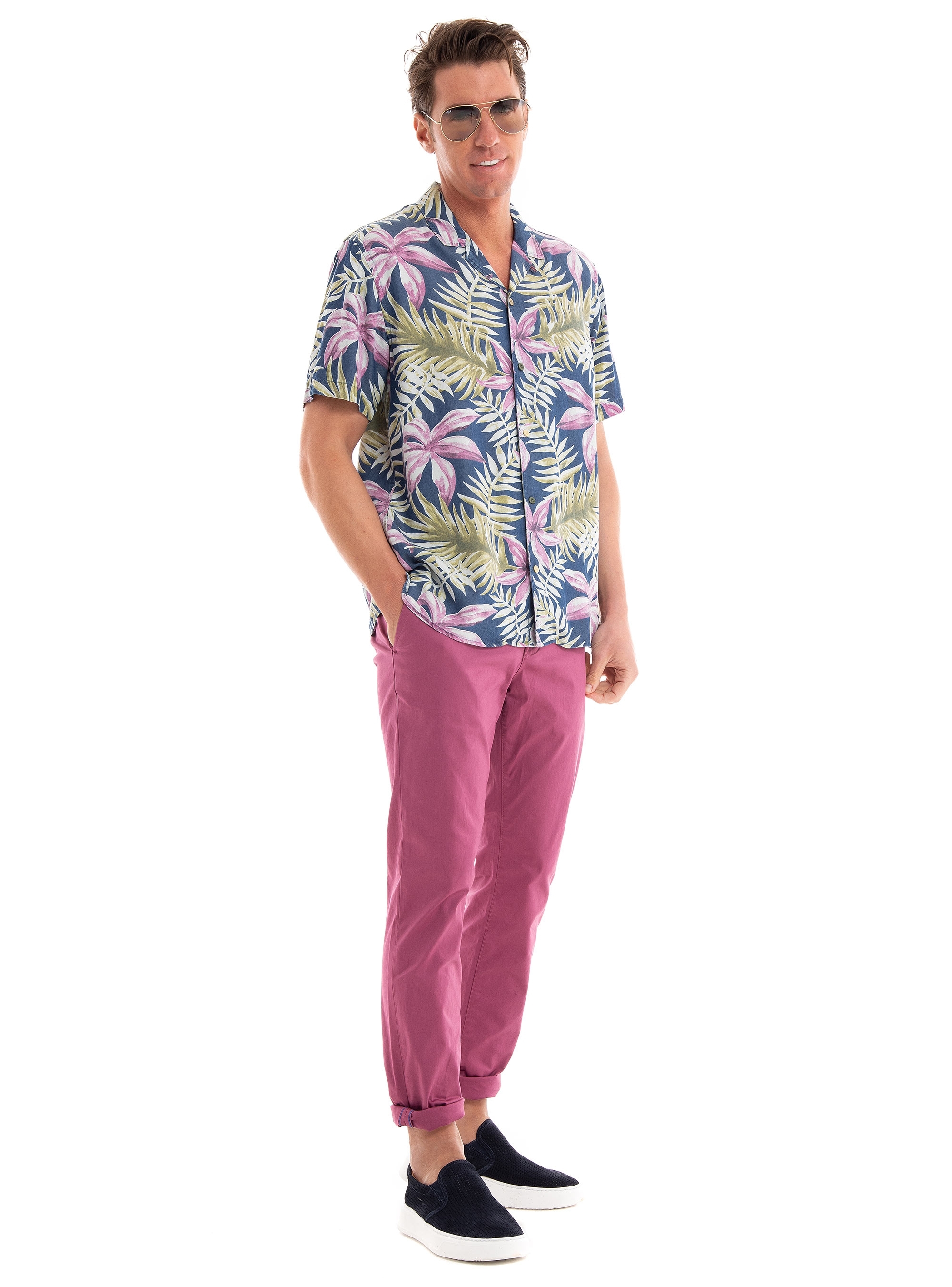 Scotch & Soda Allover Printed Camp Shirt - Multi Colors