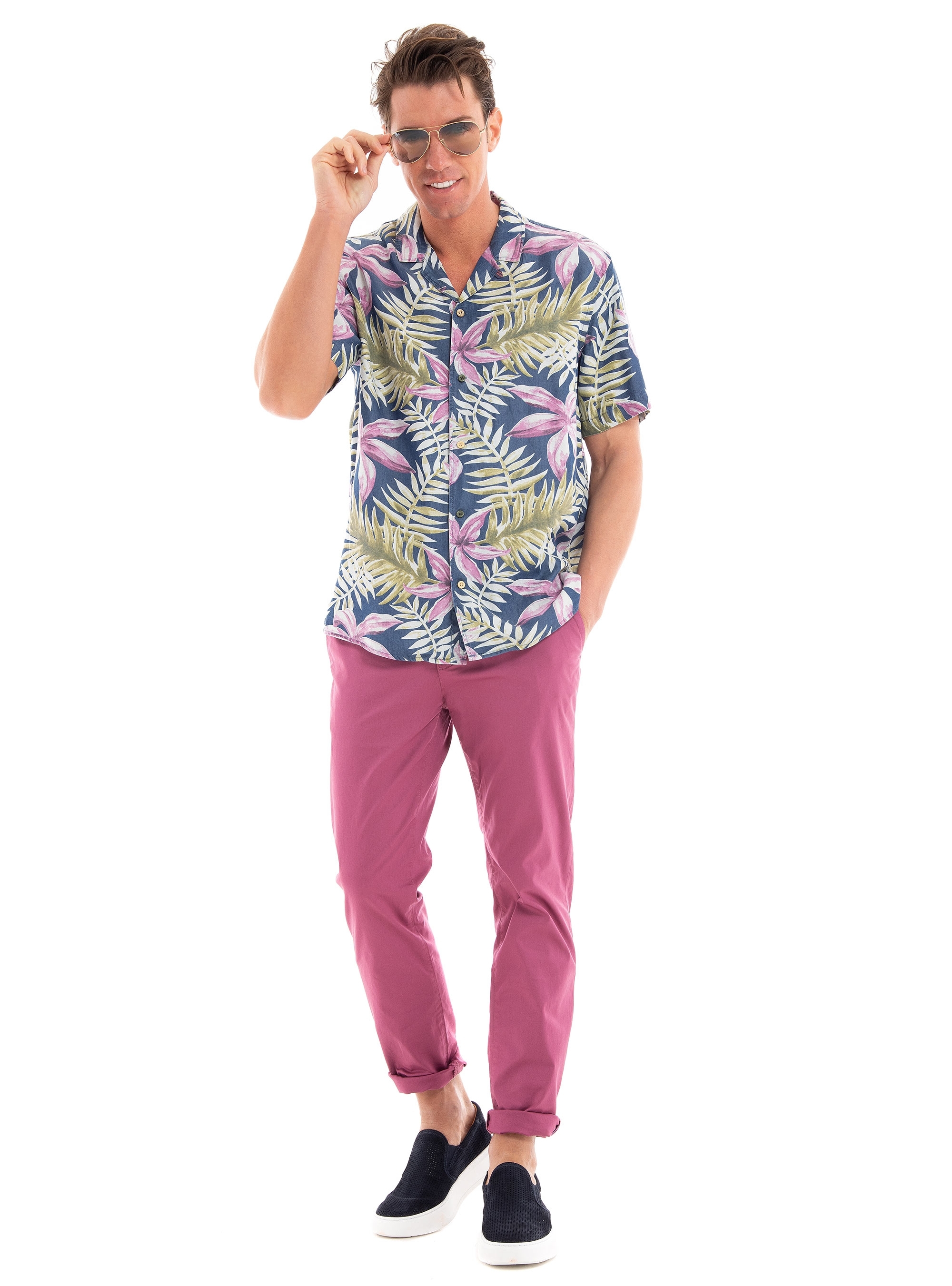 Scotch & Soda Allover Printed Camp Shirt - Multi Colors