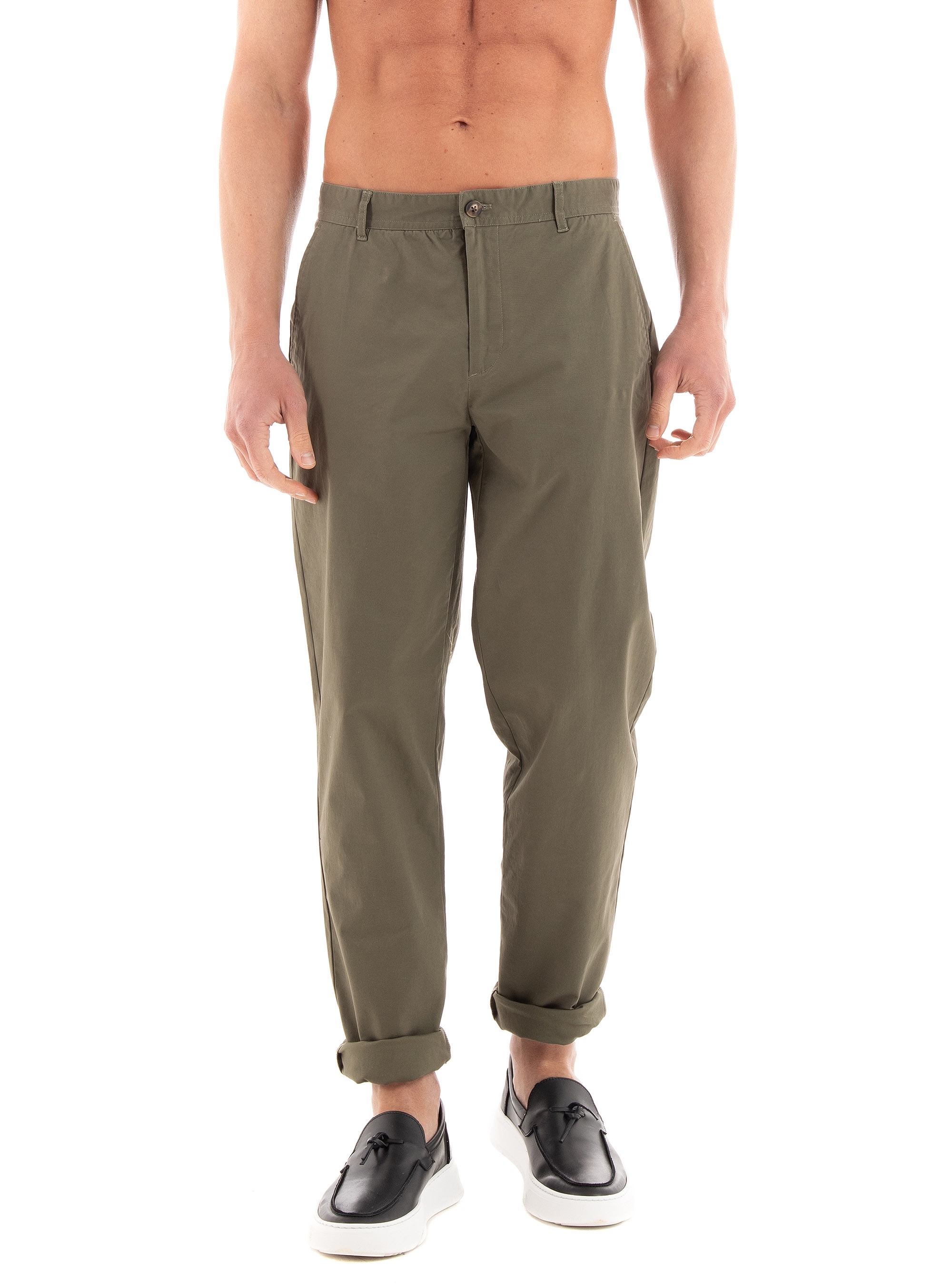Les Deux Jared Twill Chino Pants - Olive 