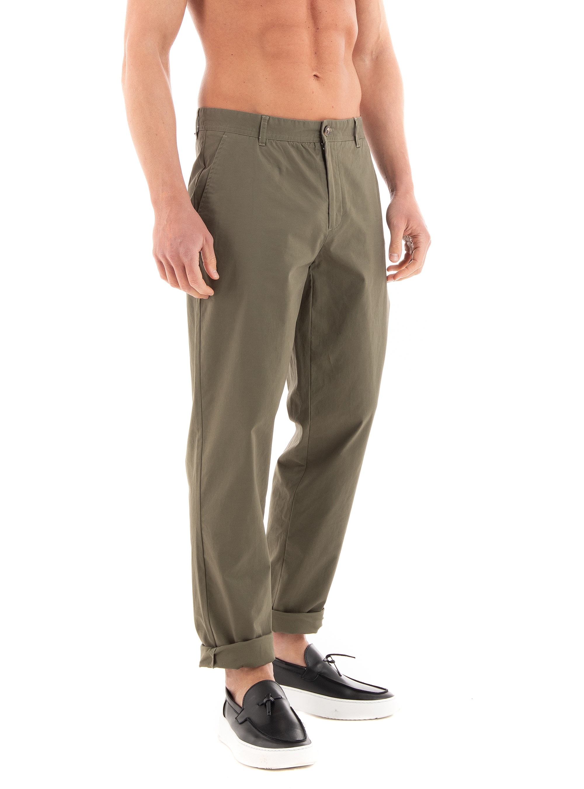 Les Deux Jared Twill Chino Pants - Olive 