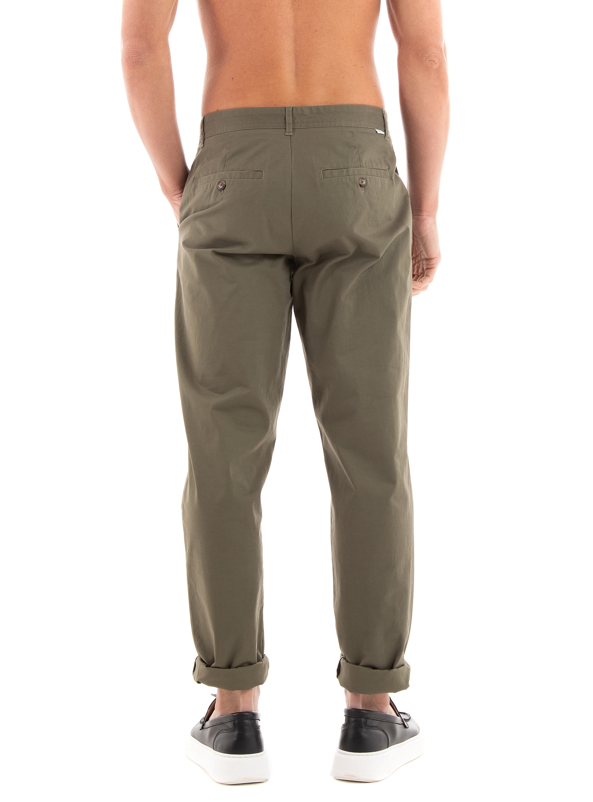 Les Deux Jared Twill Chino Pants - Olive 