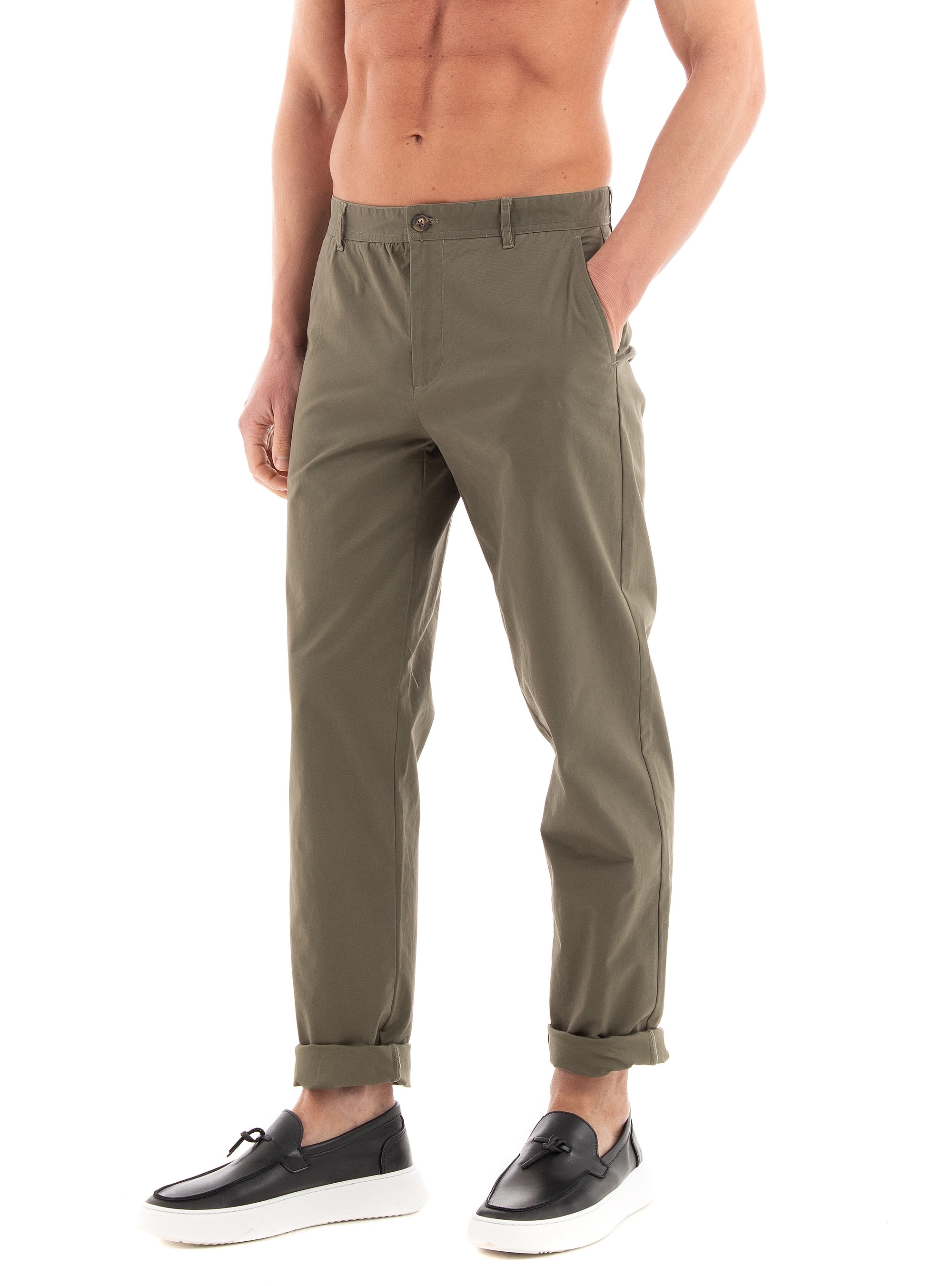 Les Deux Jared Twill Chino Pants - Olive 