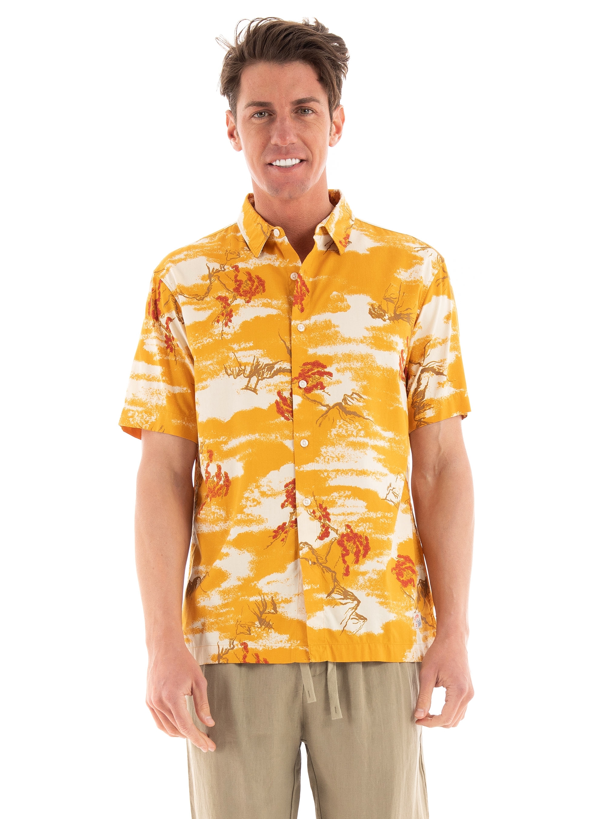 Superdry Vintage Hawaiian Shirt - Mustard
