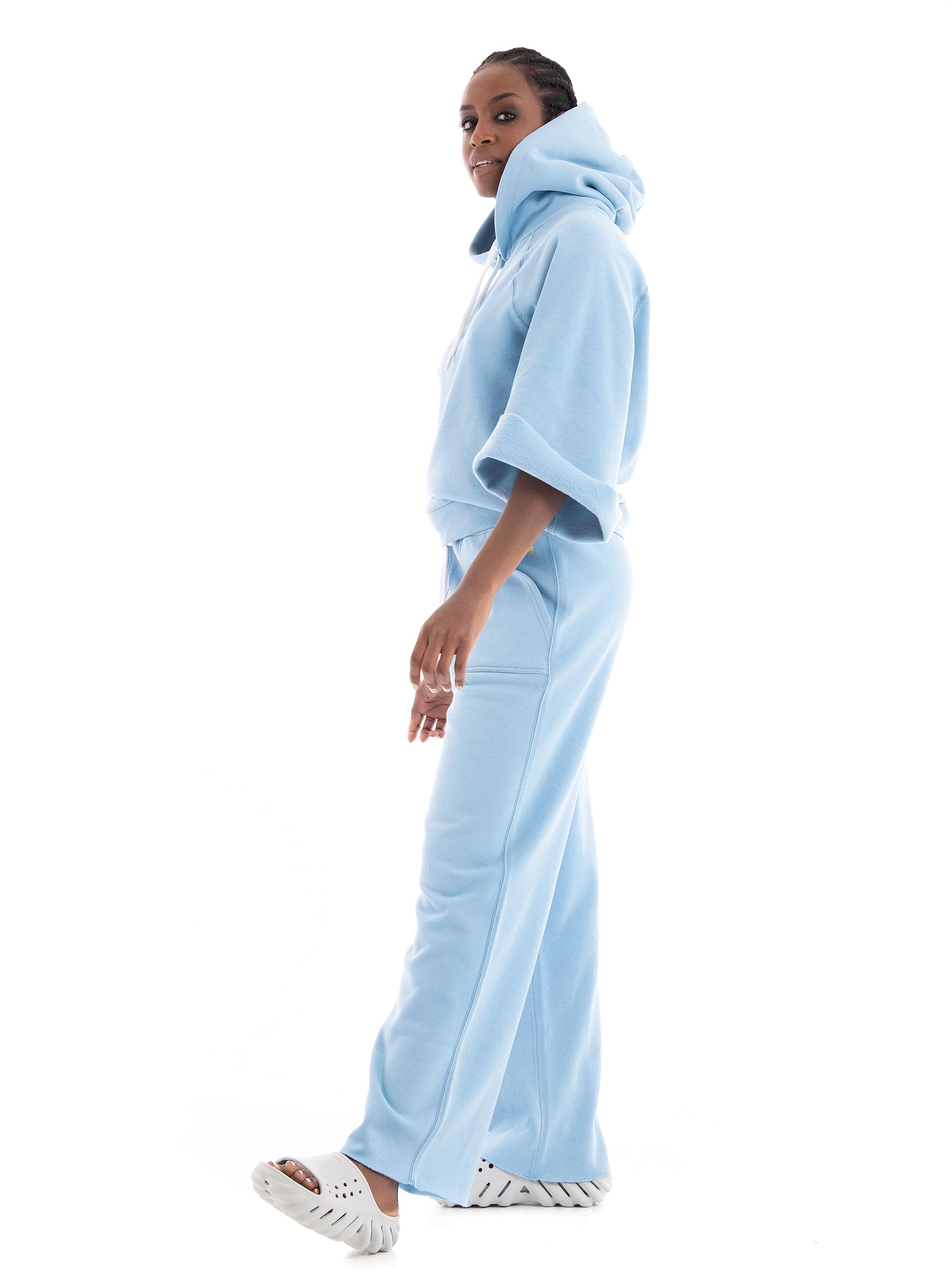 Polo Ralph Lauren Cutoff-Hem Fleece Ankle Pants - Baby Blue