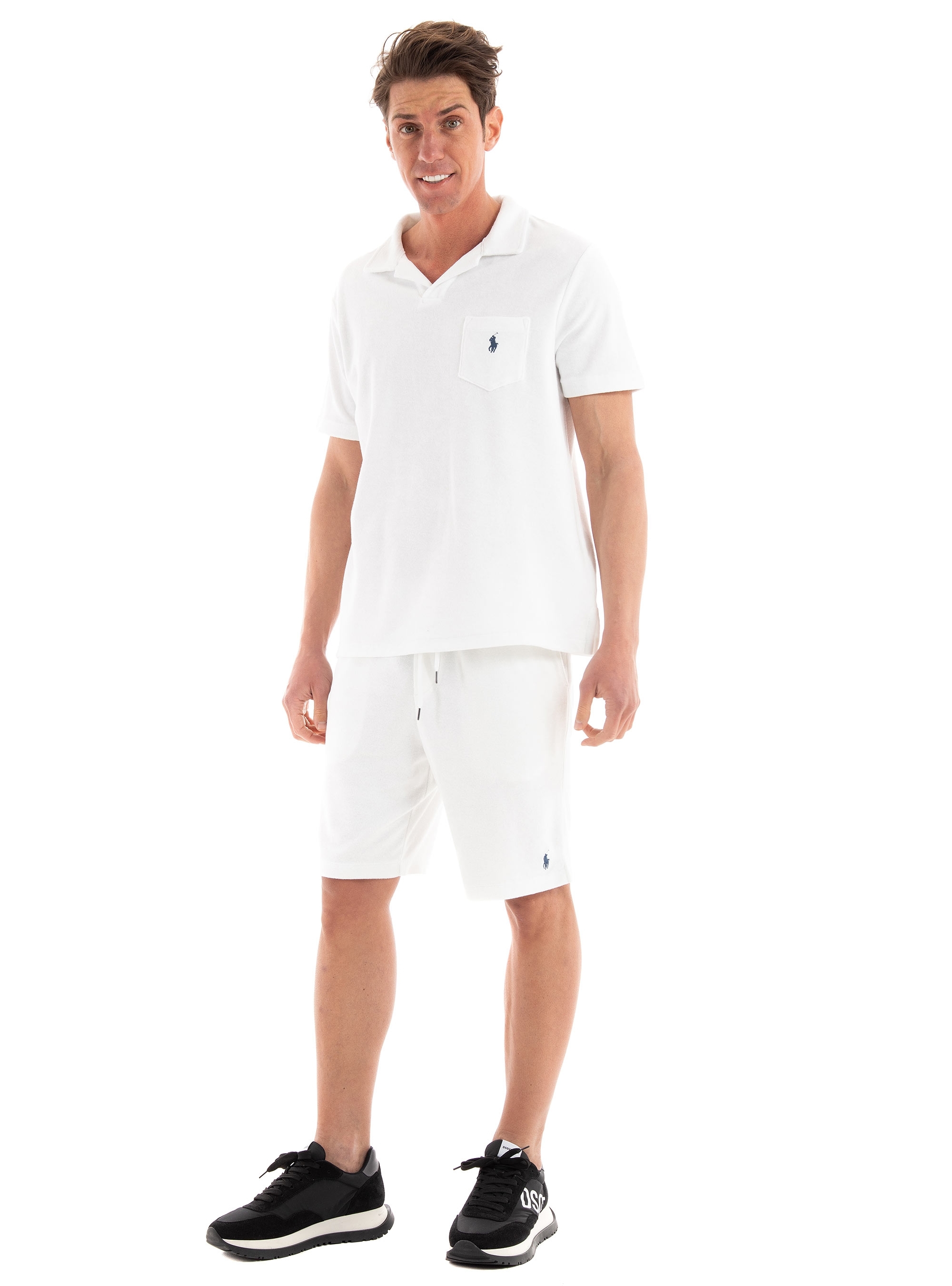 Polo Ralph Lauren Custom Slim Fit Terry Polo Shirt - White