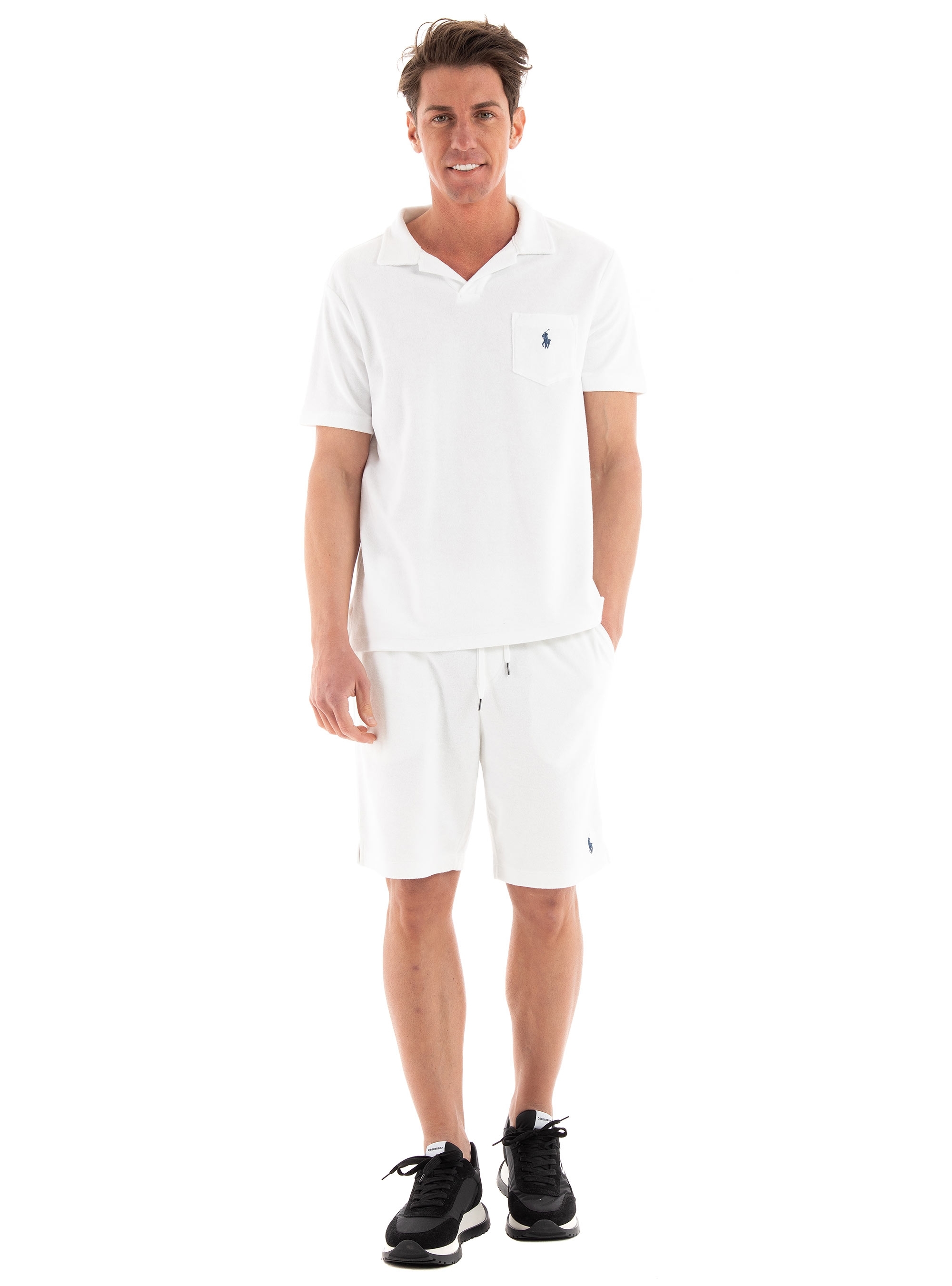 Polo Ralph Lauren Custom Slim Fit Terry Polo Shirt - White
