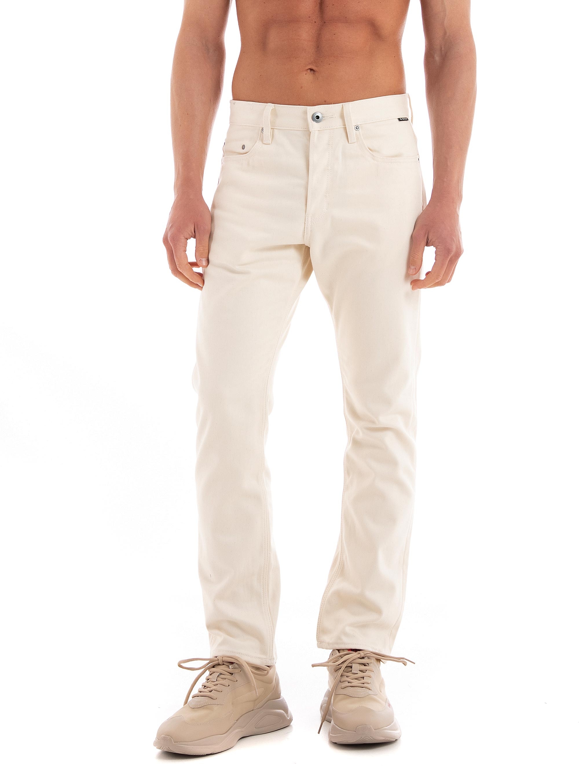 G-Star Triple A Regular Straight Jeans - Ecru