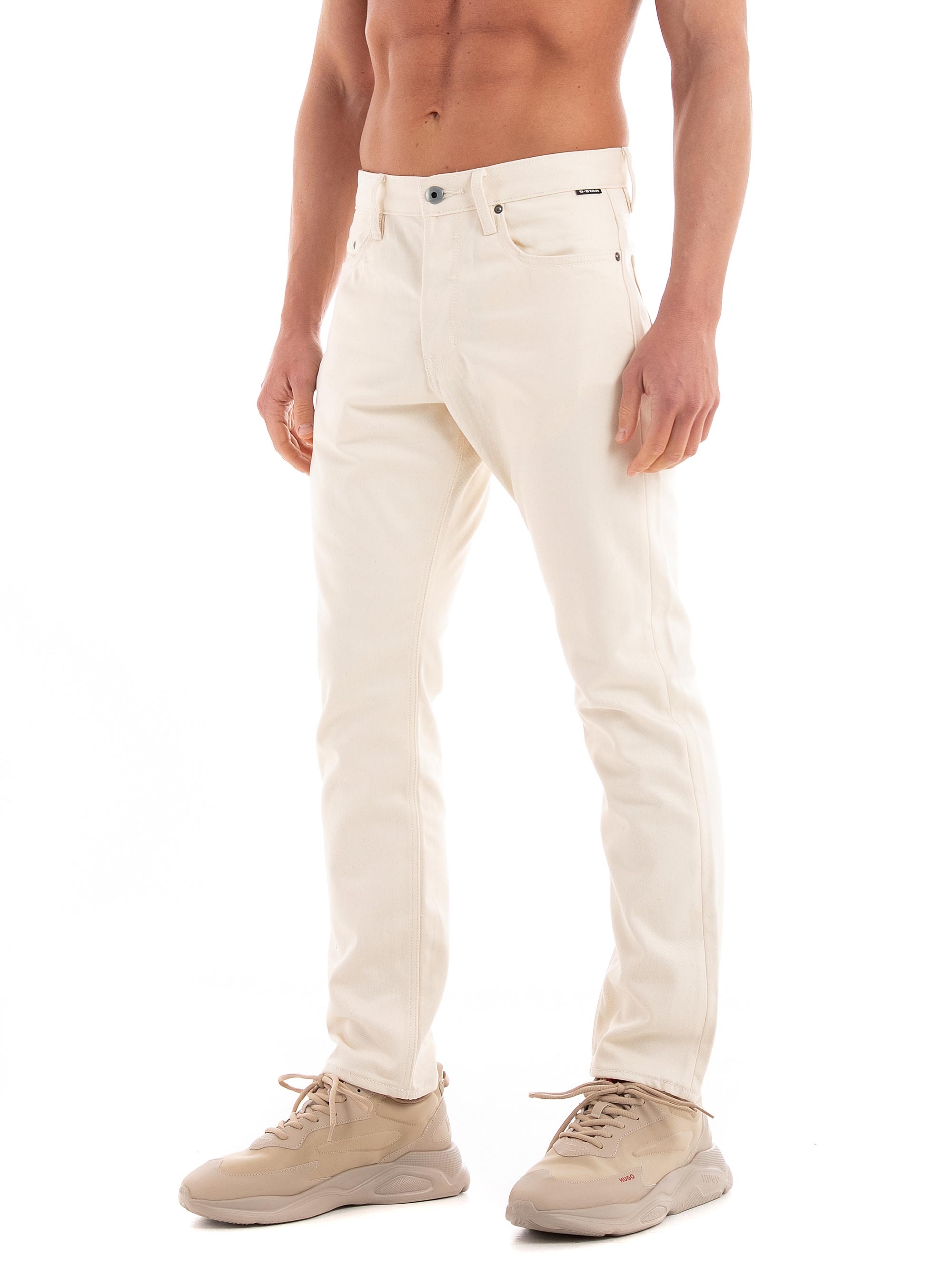 G-Star Triple A Regular Straight Jeans - Ecru