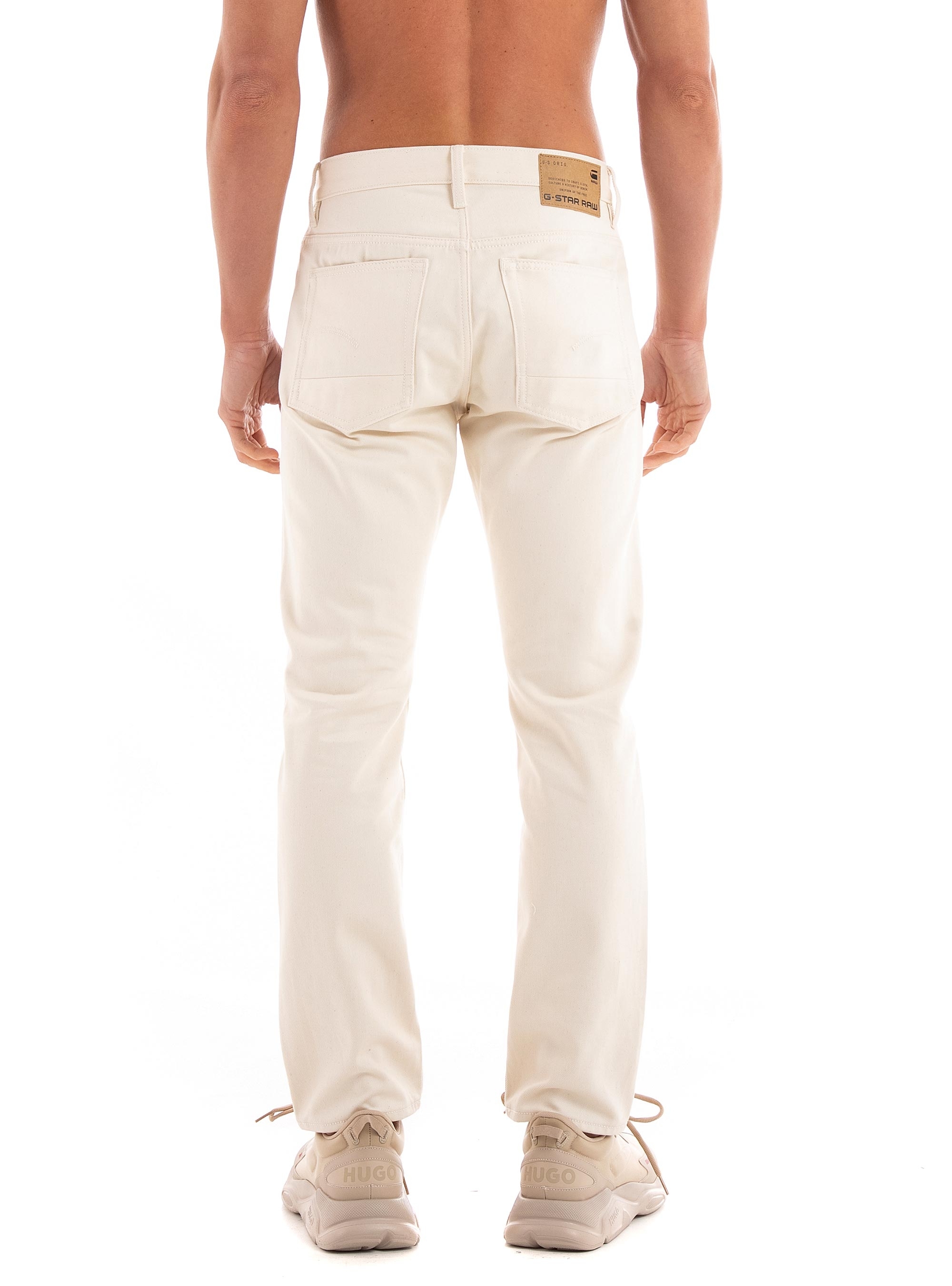 G-Star Triple A Regular Straight Jeans - Ecru