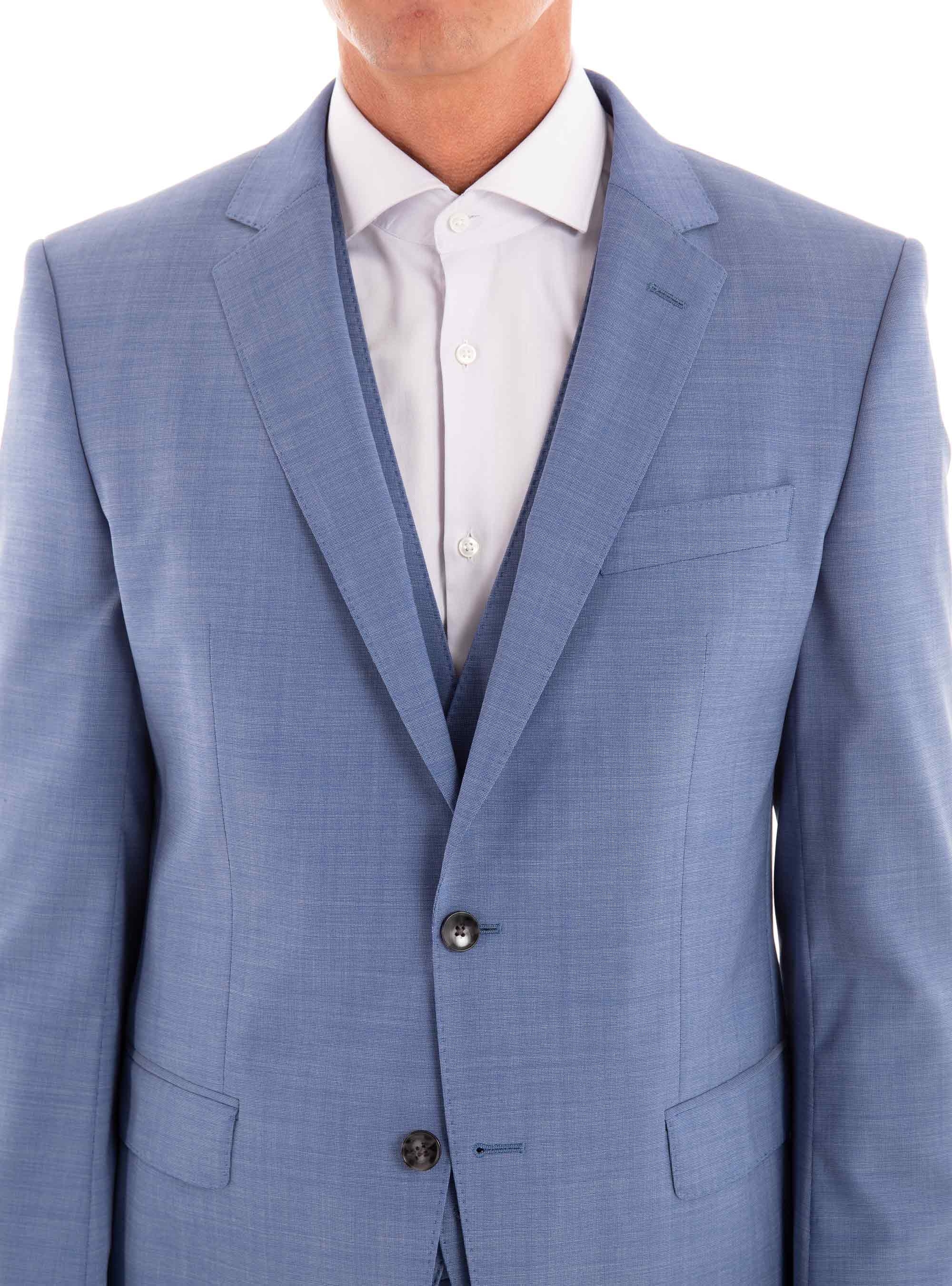 BOSS Slim Fit Waistcoat H-Huge-Vest-MM-224 - Sky Blue