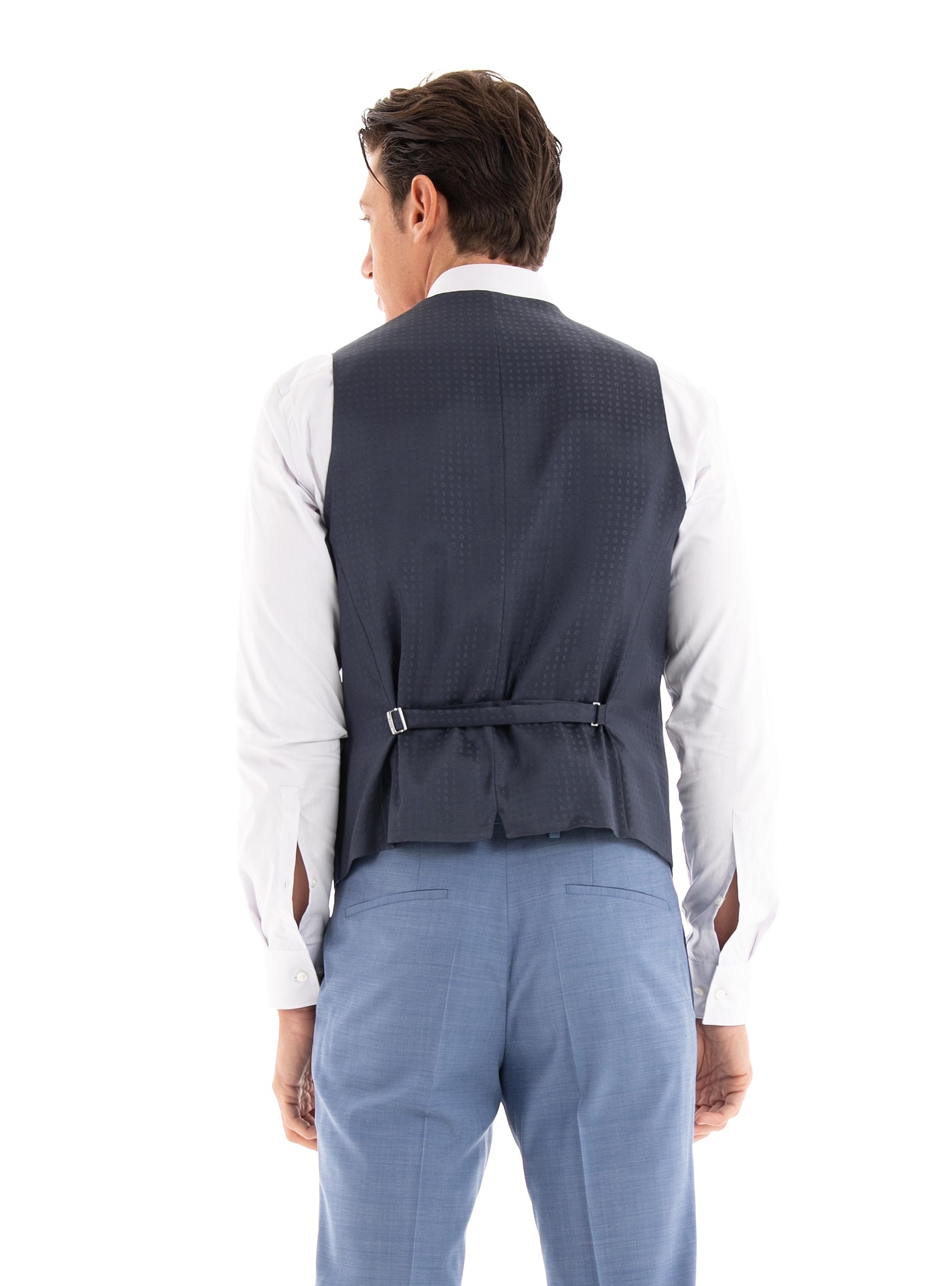 BOSS Slim Fit Waistcoat H-Huge-Vest-MM-224 - Sky Blue