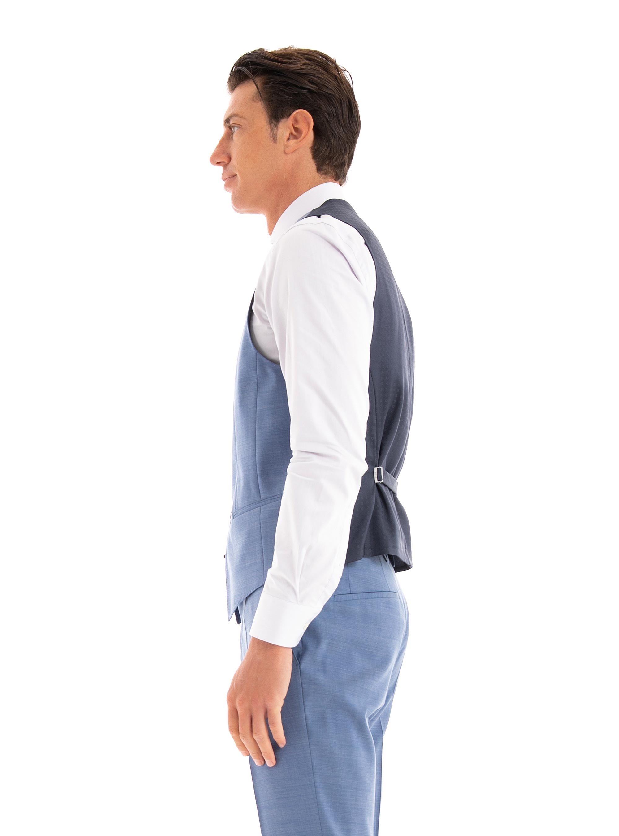 BOSS Slim Fit Waistcoat H-Huge-Vest-MM-224 - Sky Blue