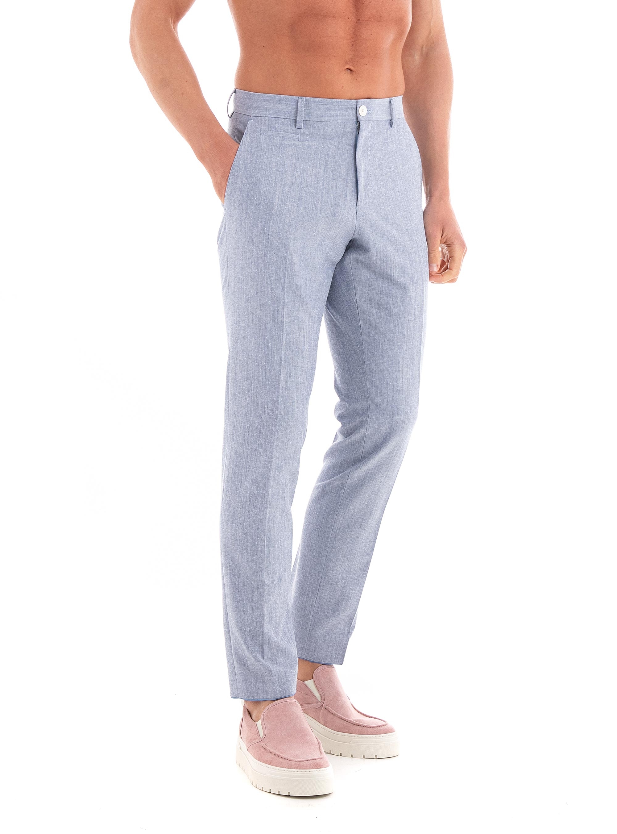 BOSS Slim Fit Trousers H-Genius-224 - Light Blue