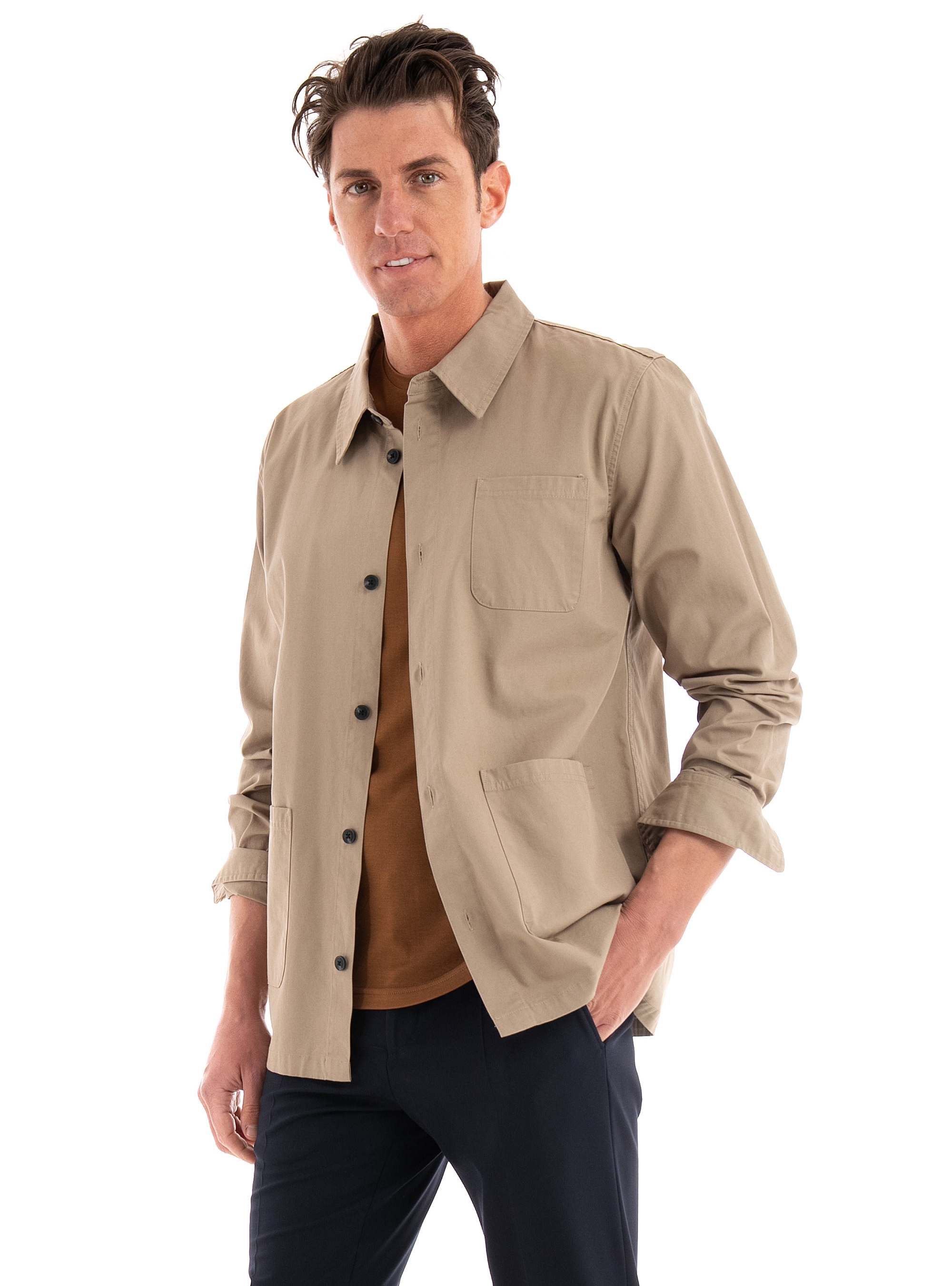 Les Deux Jason Twill Hybrid Shirt - Beige