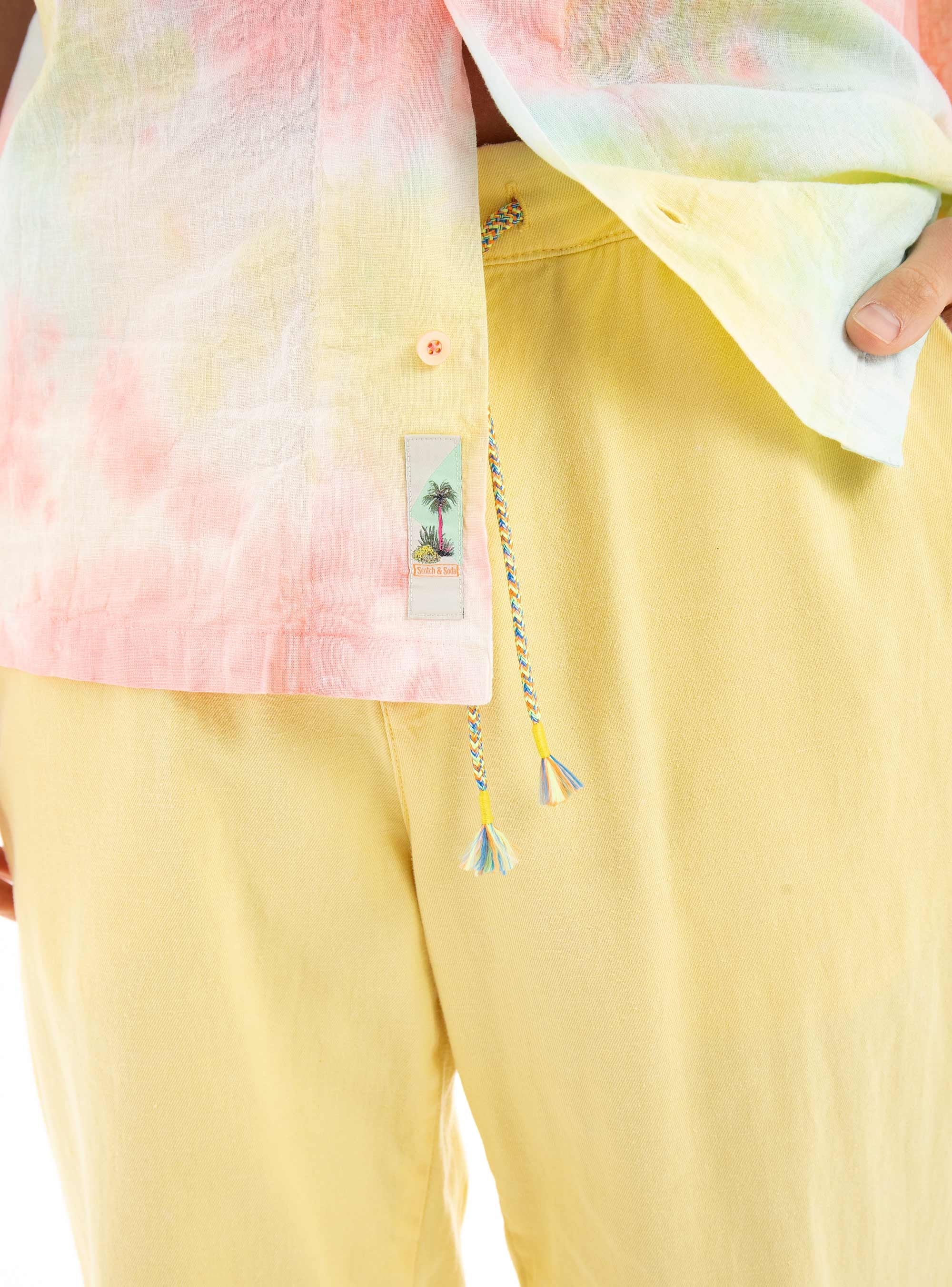 Scotch & Soda The Drift Garment-Dyed Jogger Pants - Banana