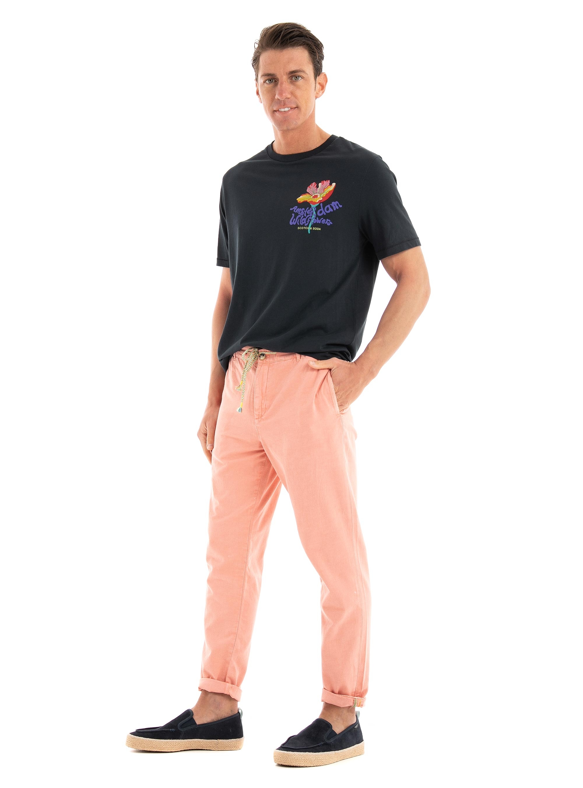 Scotch & Soda The Drift Garment-Dyed Jogger Pants - Dusty Pink