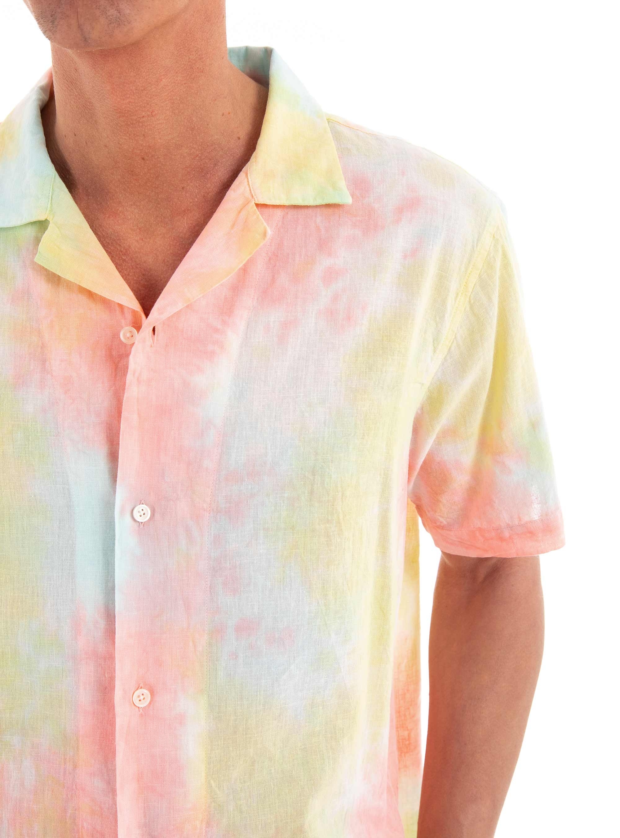 Scotch & Soda Detailed Tie Dye Blend Shirt - Multi Colors