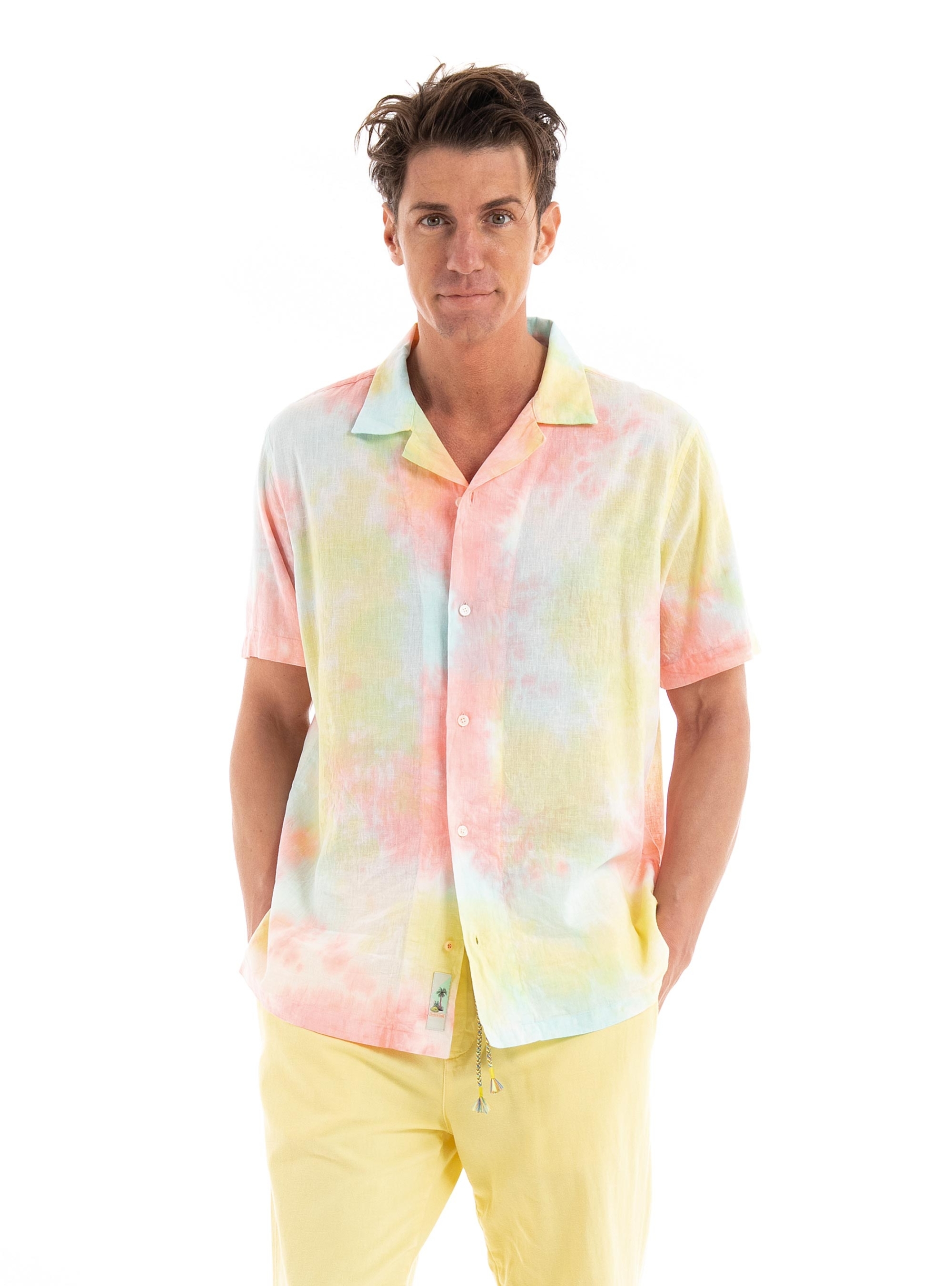 Scotch & Soda Detailed Tie Dye Blend Shirt - Multi Colors