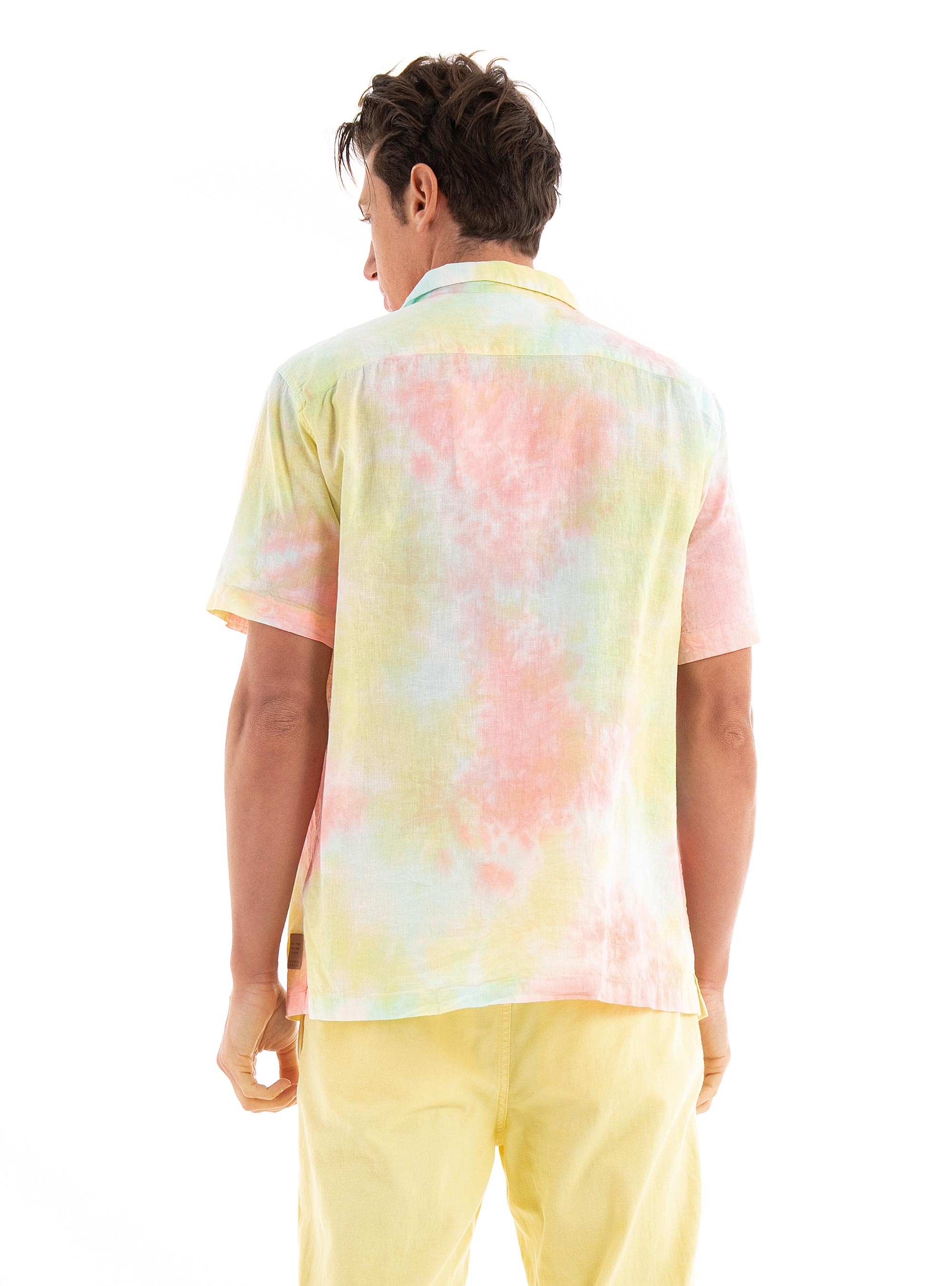 Scotch & Soda Detailed Tie Dye Blend Shirt - Multi Colors