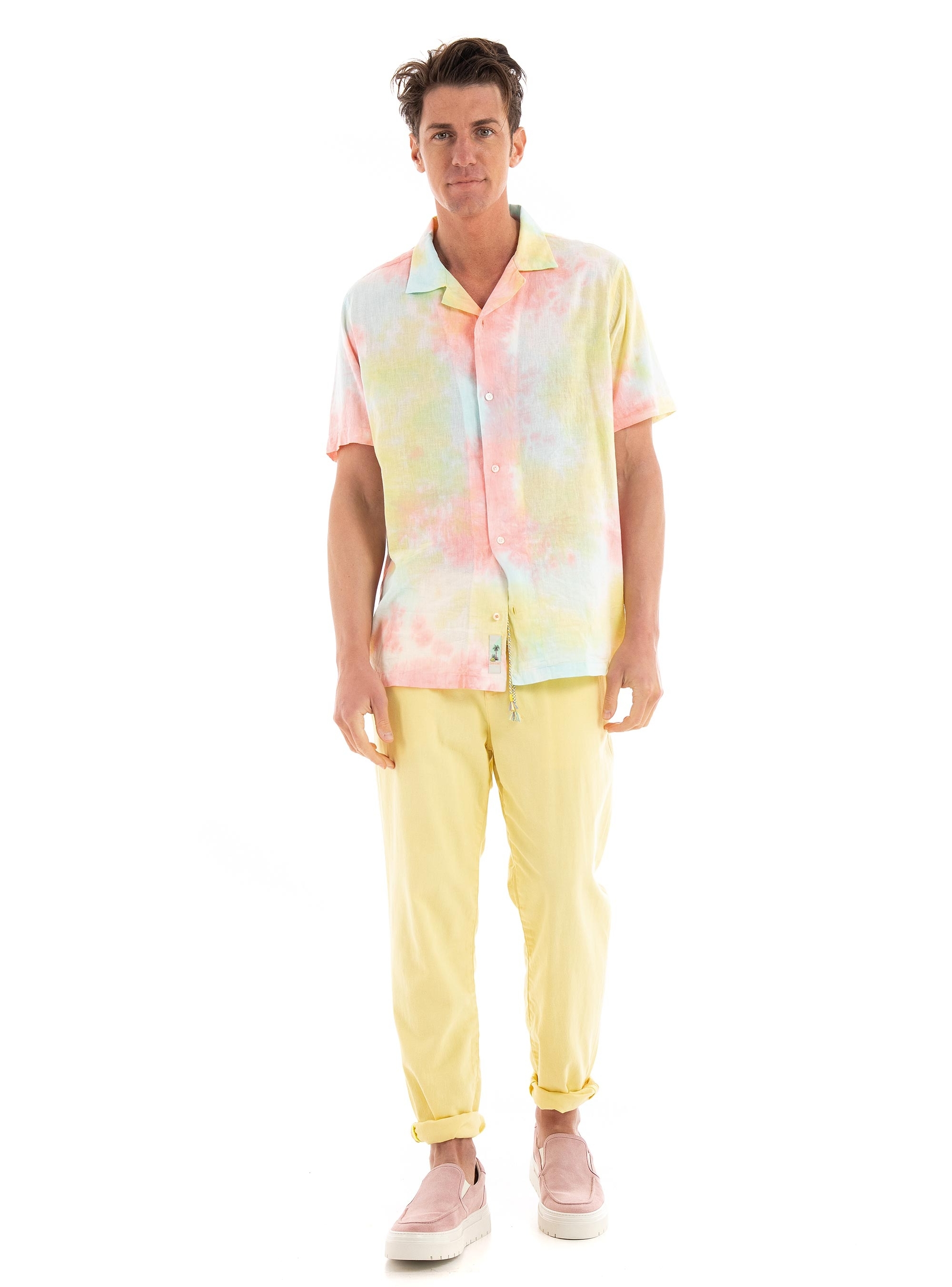 Scotch & Soda Detailed Tie Dye Blend Shirt - Multi Colors