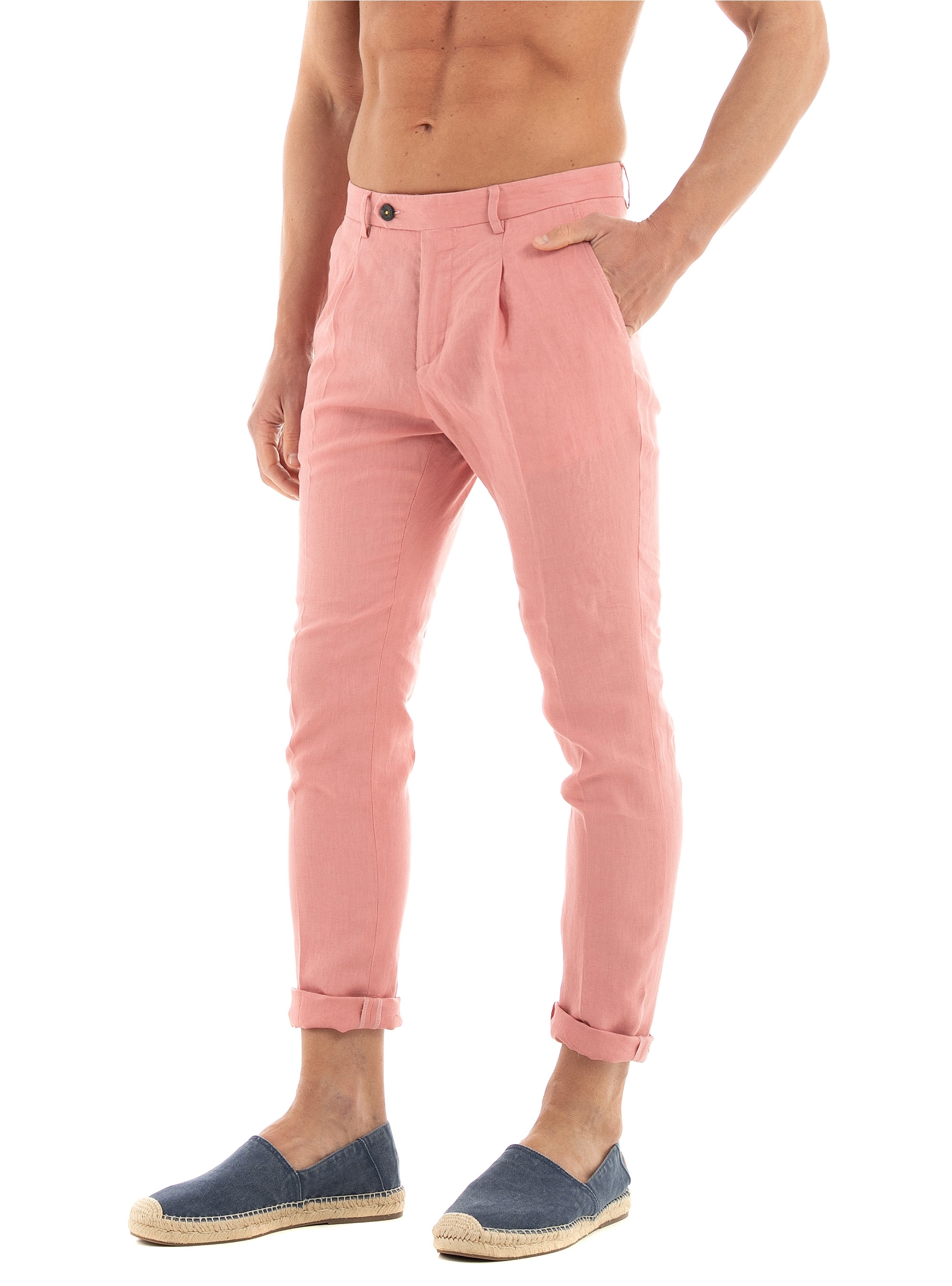 Manuel Ritz Linen Pants - Dusty Pink