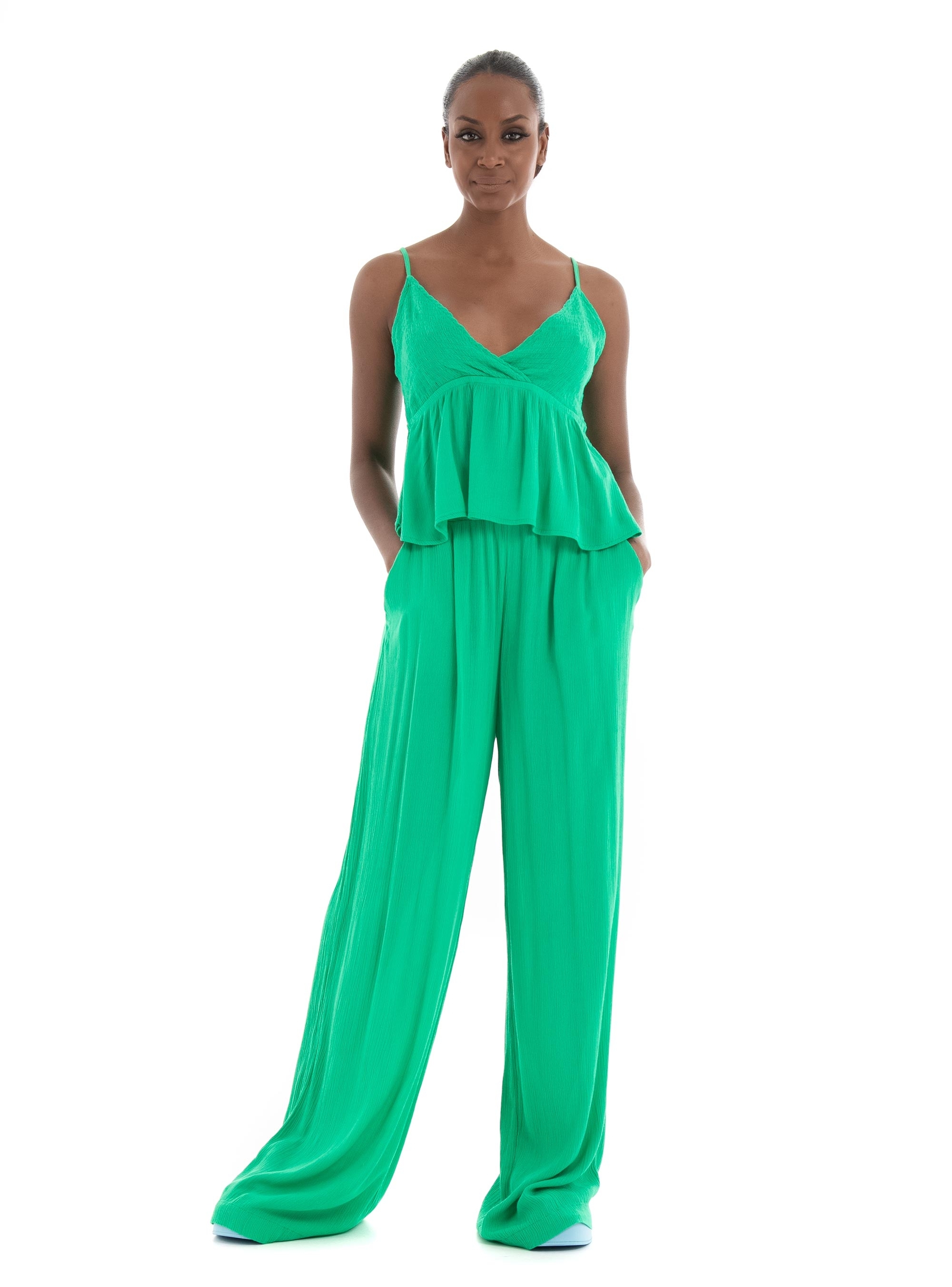 Vero Moda Menny Smock Singlet Top - Green