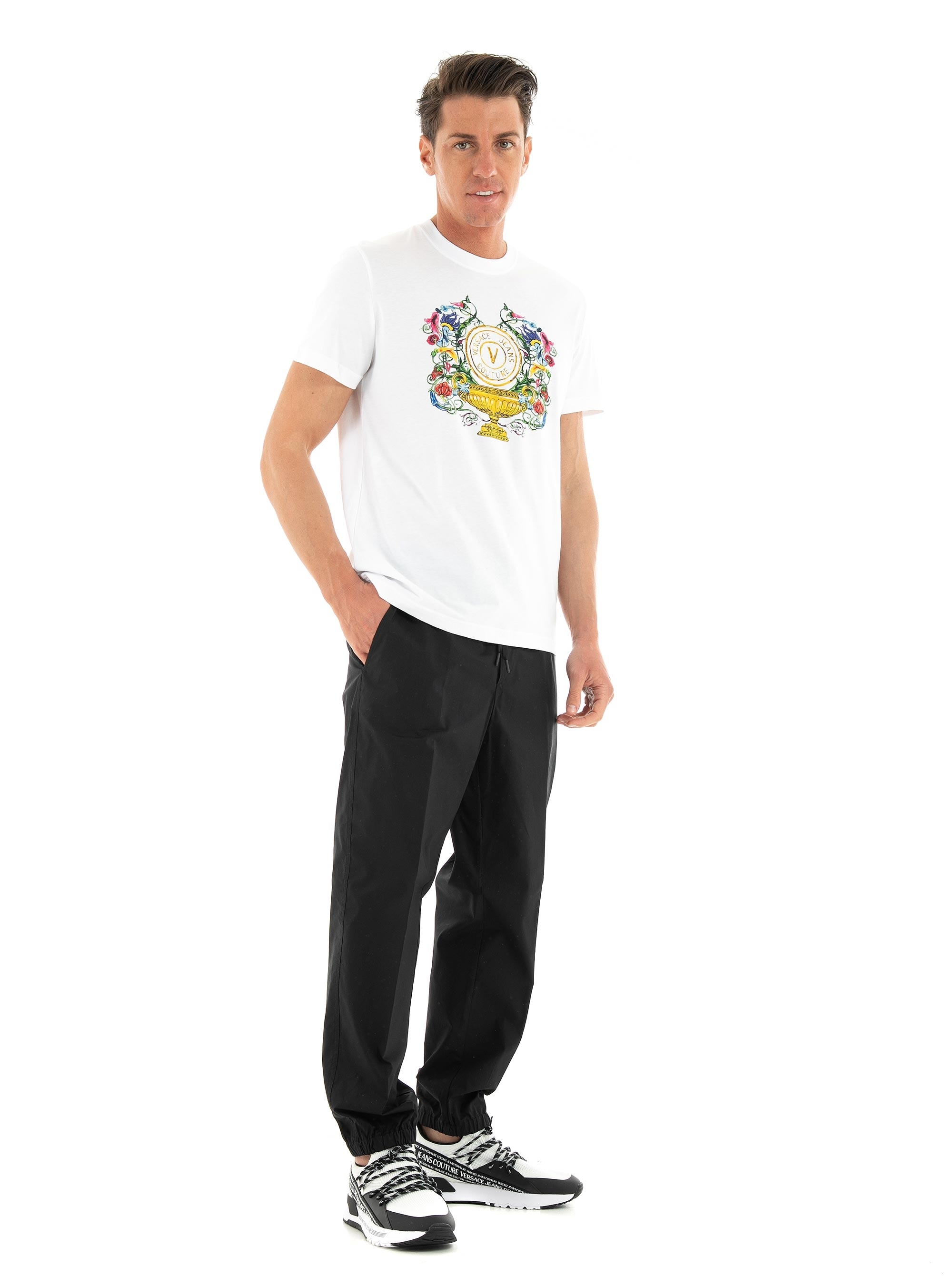 Versace Jeans Couture Patch V-Emb Popeline Pants - Black