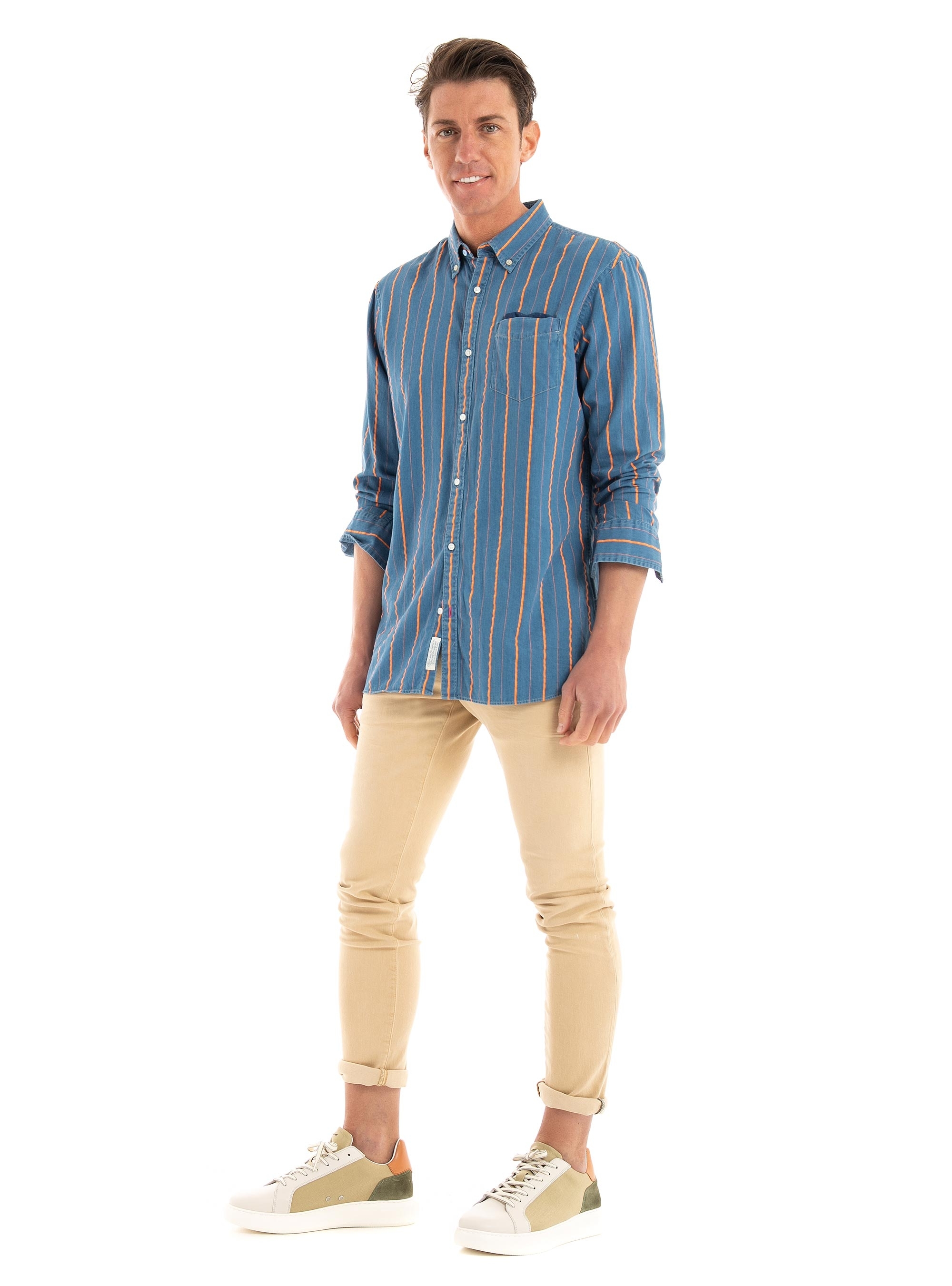Scotch & Soda Lightweight Striped Shirt - Indigo