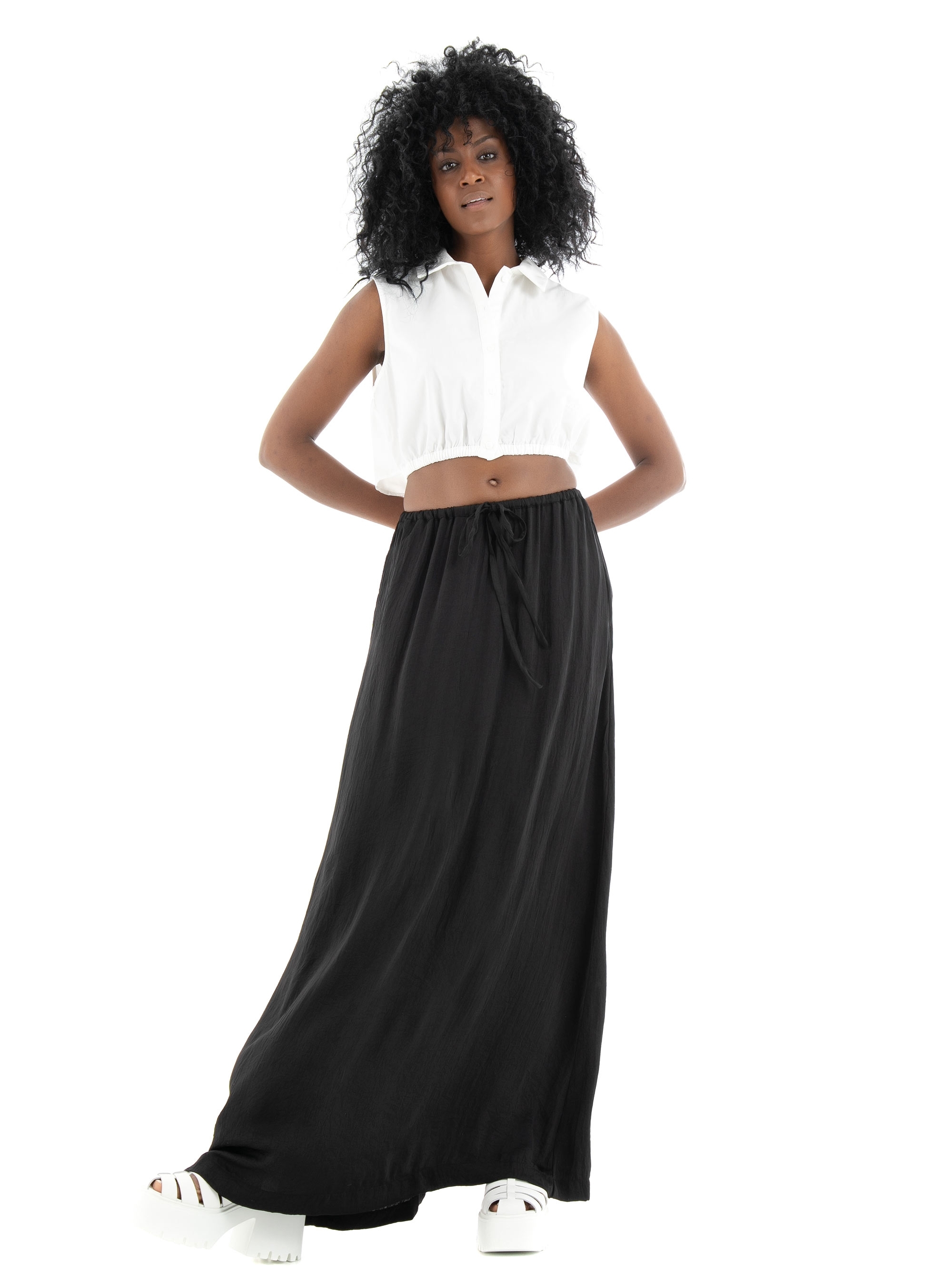 JJXX Roe Mission Cropped Shirt - White