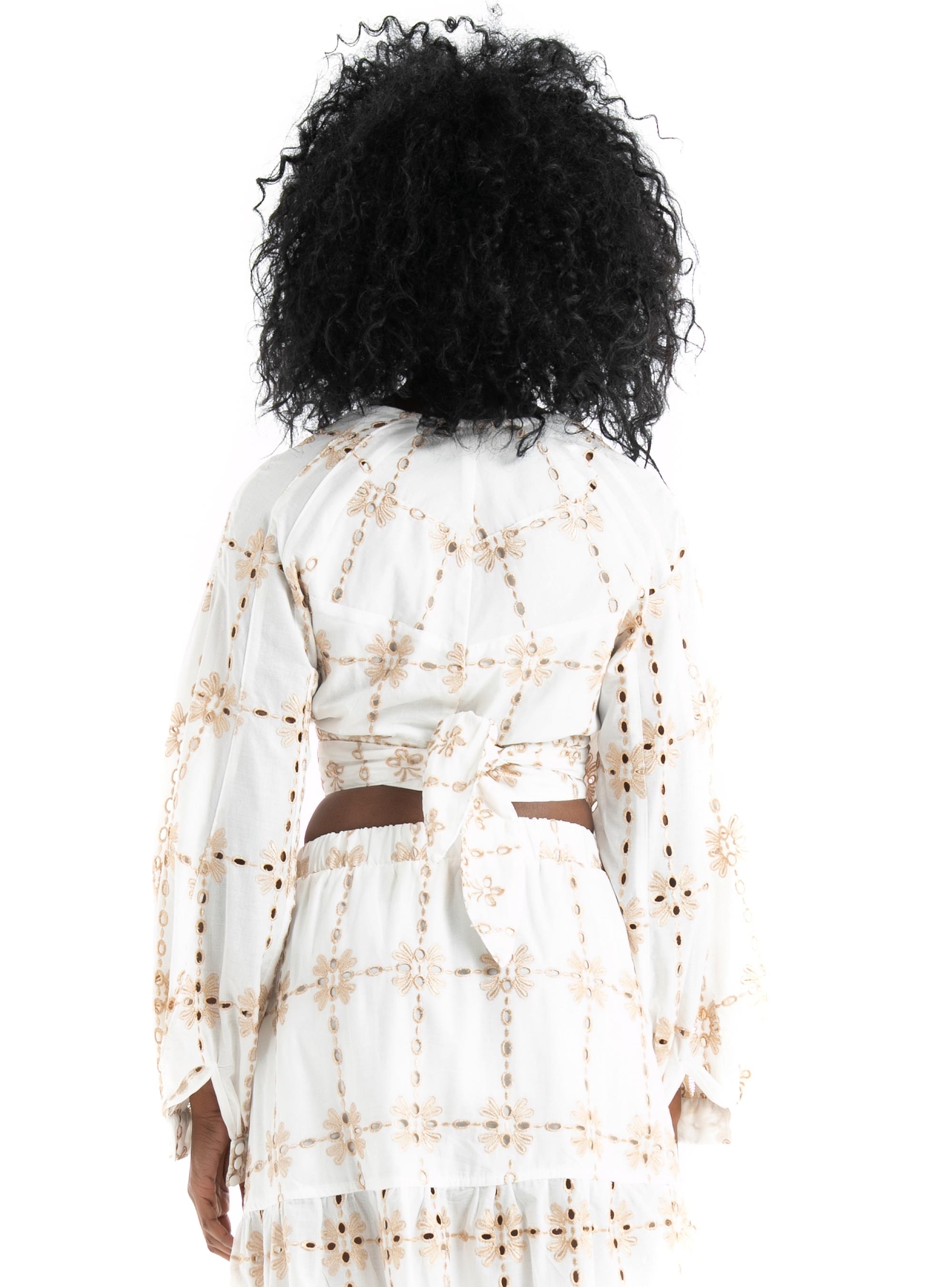August Embroidered Top - White