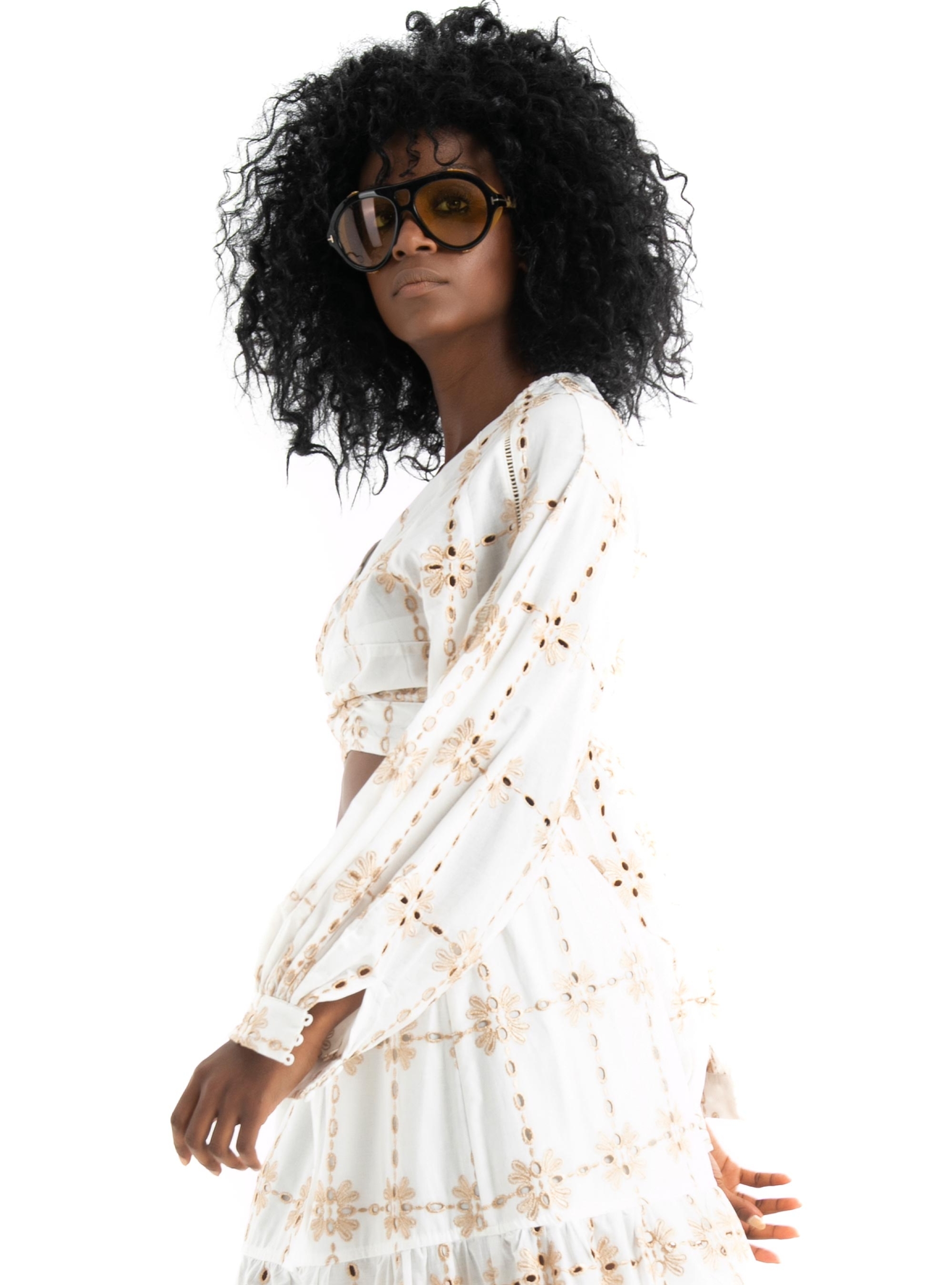August Embroidered Top - White
