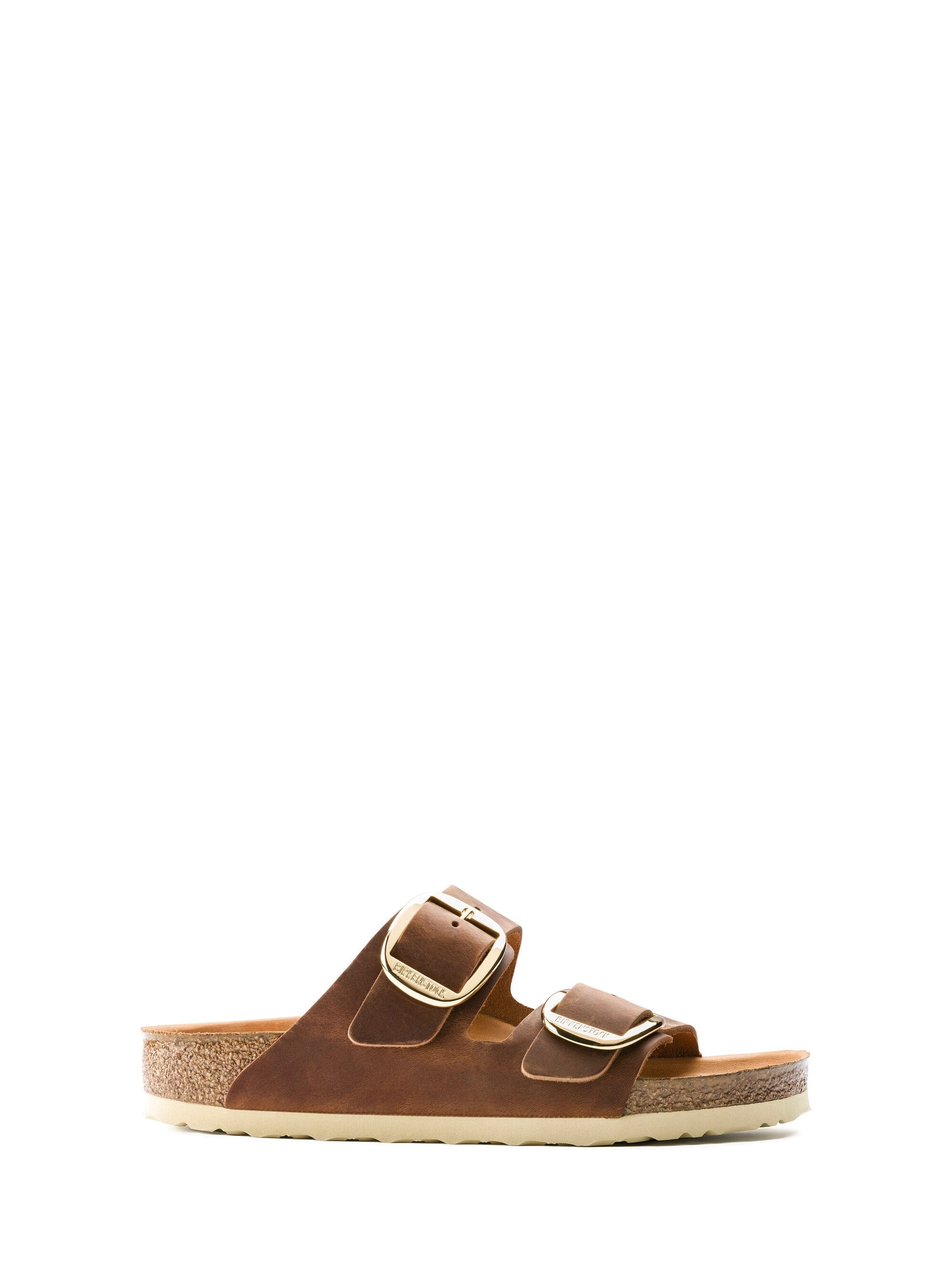 Birkenstock Arizona Big Buckle Oiled Leather Narrow Fit Sandals - Cognac