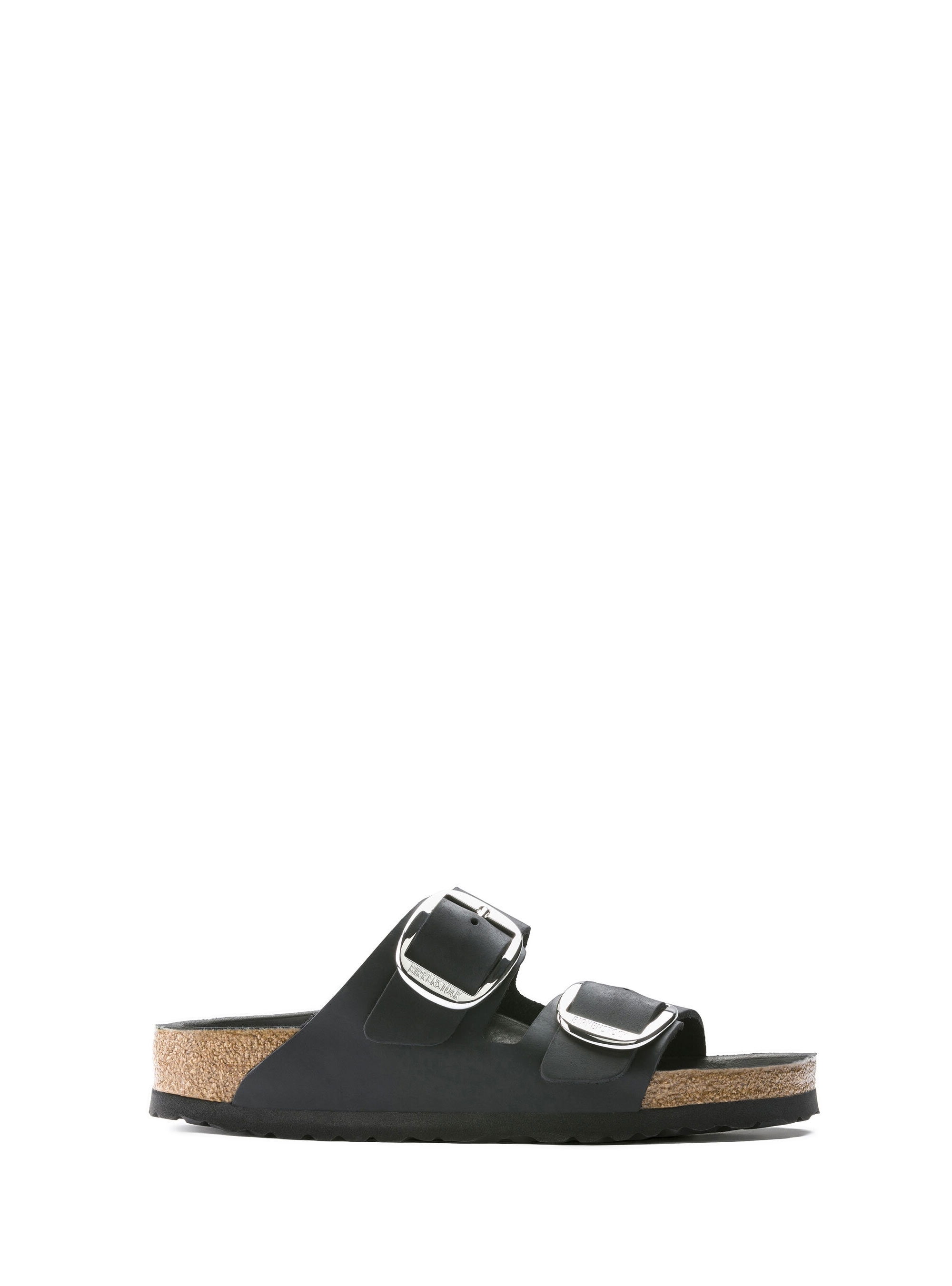 Birkenstock Arizona Big Buckle Oiled Leather Narrow Fit Sandals - Black