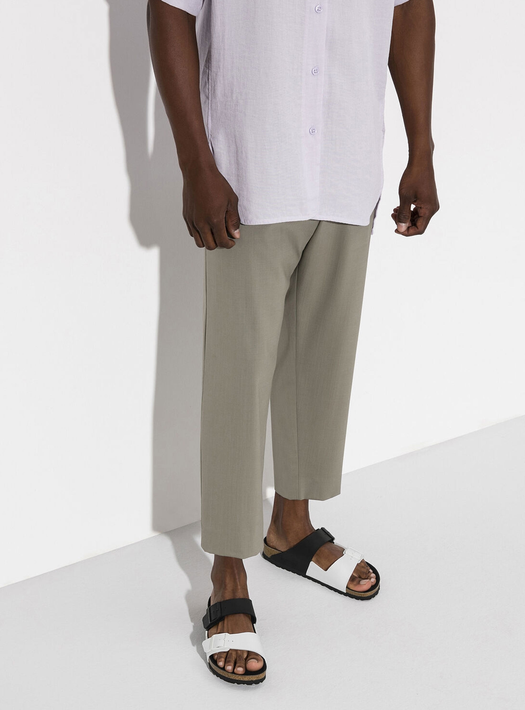 Birkenstock Arizona Split Narrow Fit Sandals - Black & White