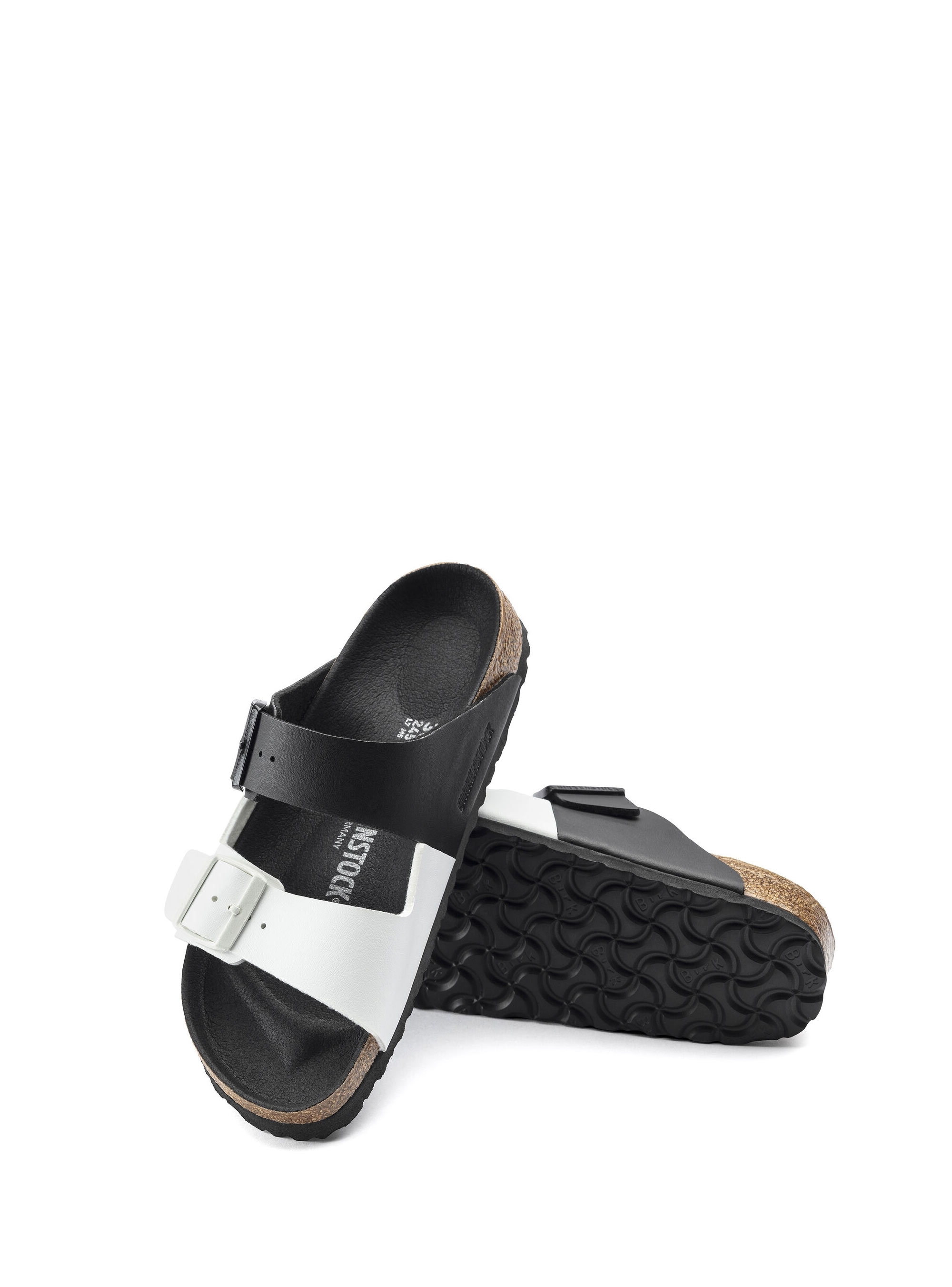 Birkenstock Arizona Split Narrow Fit Sandals - Black & White