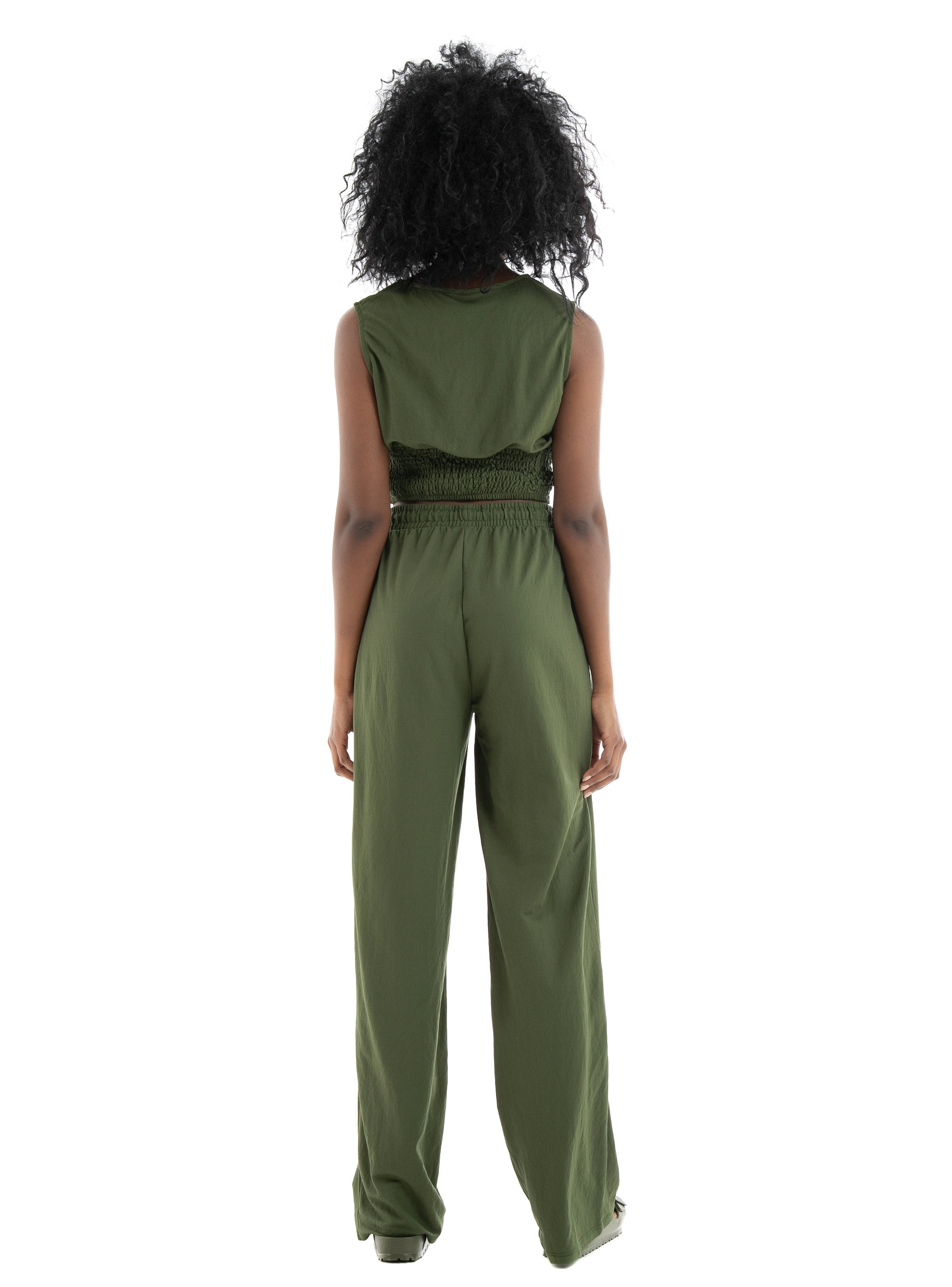Only Jany Twist Top - Dark Olive Green