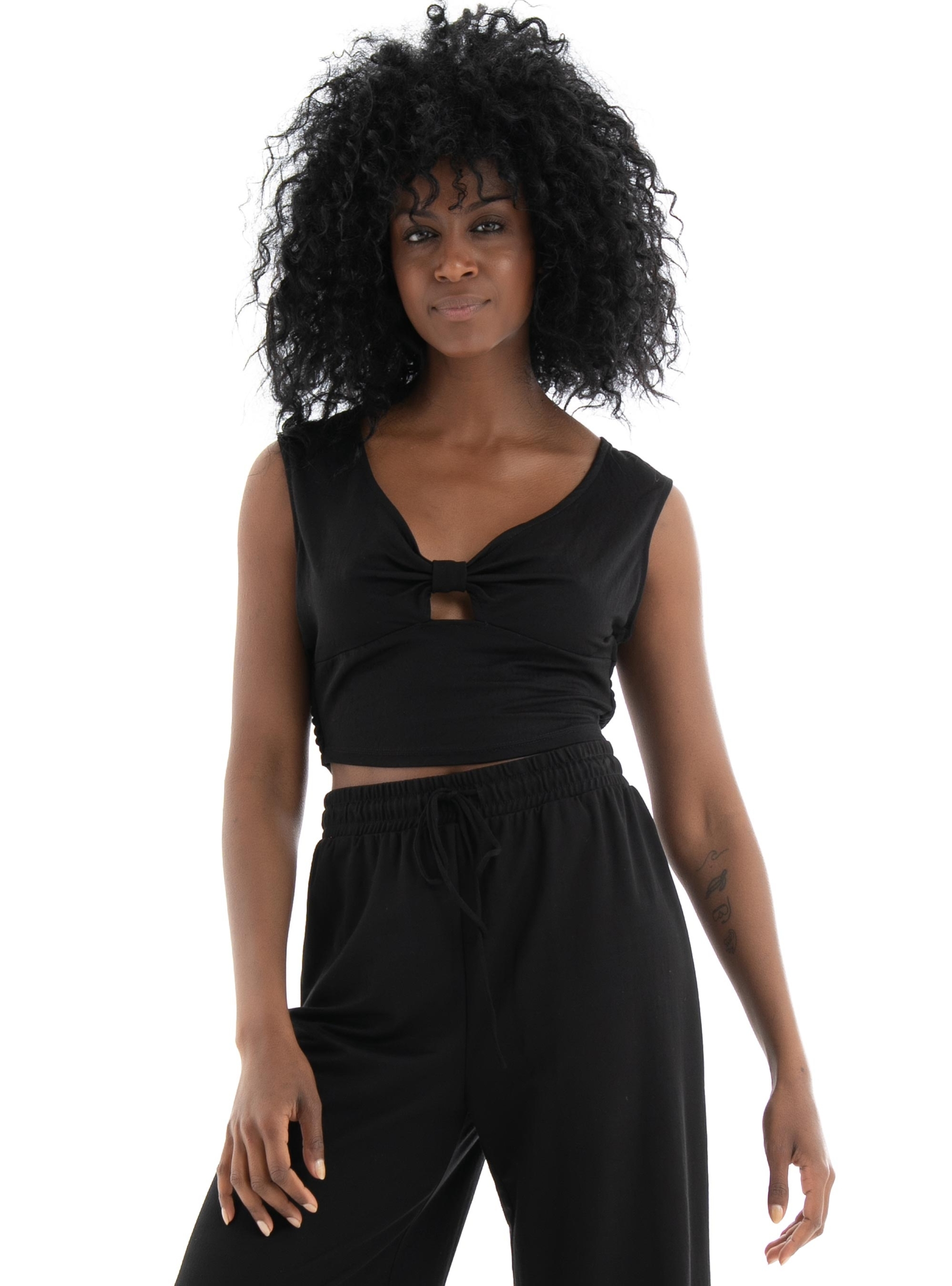 Only Jany Twist Top - Black