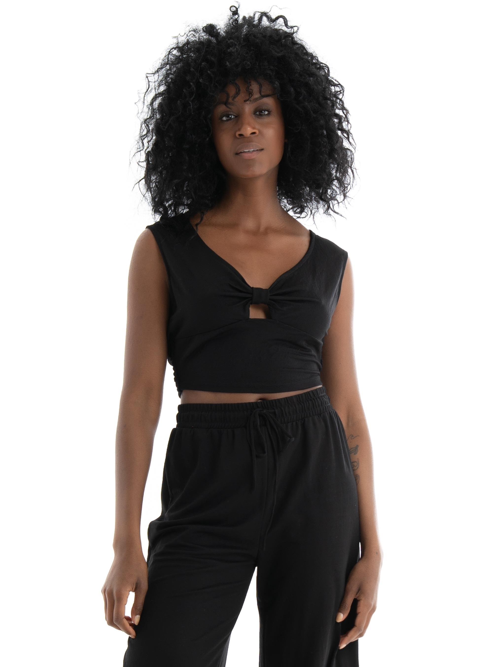 Only Jany Twist Top - Black